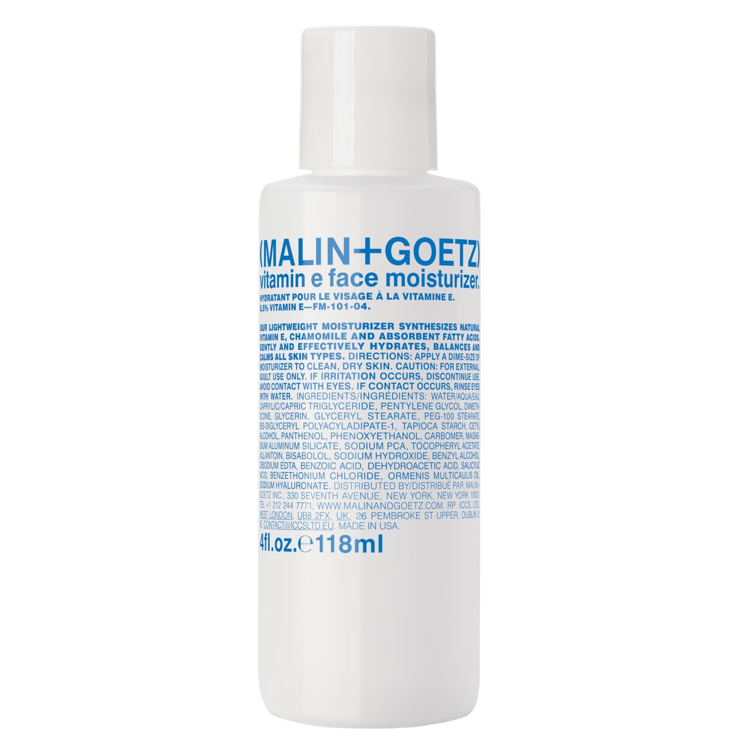 Malin + Goetz Vitamin E Face Moisturizer for Women & Men, 4 Fl. Oz. – Hydrating Face Cream, Face Lotion for Dry Sensitive Skin, Vegan & Cruelty-Free