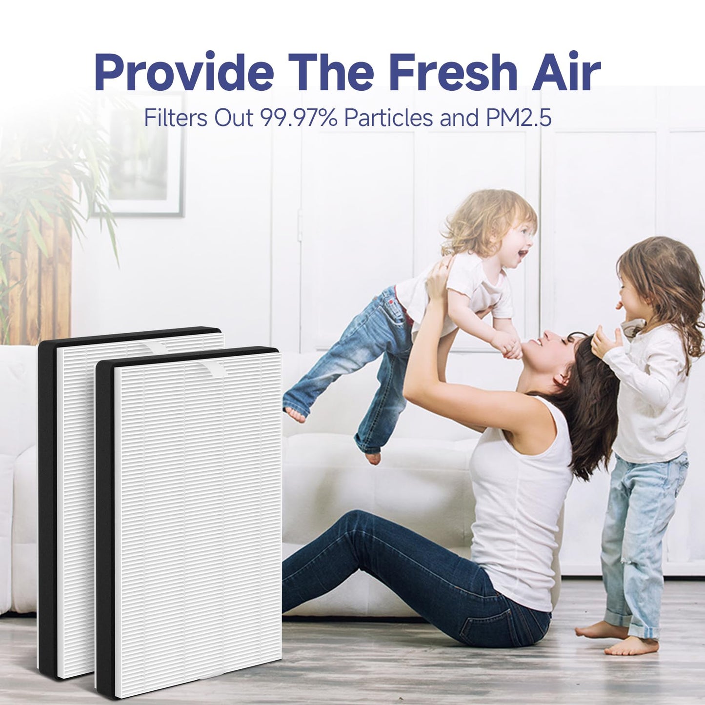 4 Pack F2 A2 True HEPA Replacement Filter Compatible with 3M Filtrete Room Purifier Models FAP-C02WA-G2 FAP-C03BA-G2 FAP-T03BA-G2 FAP-SCO2N FAP-CO2-A2 FAP-CO3-A2 FAP-TO3-A2