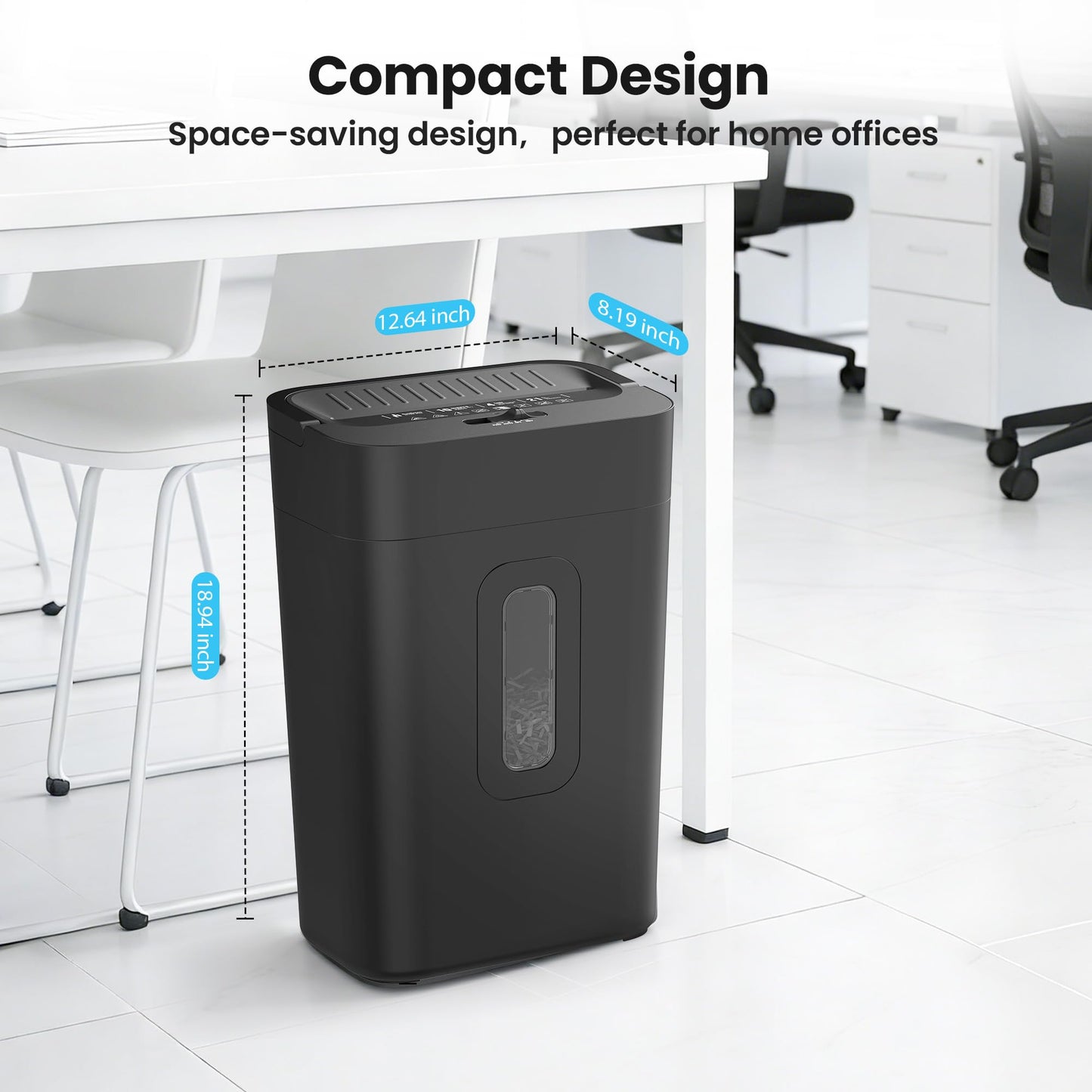 Locksworth 10-Sheet Cross Cut Paper Shredder, 5.55 Gallon Heavy Duty Shredder for Home Office, P-4 High Security Shredders for Paper/Credit Card/Mail/Staples/Clips, Portable Handle Design