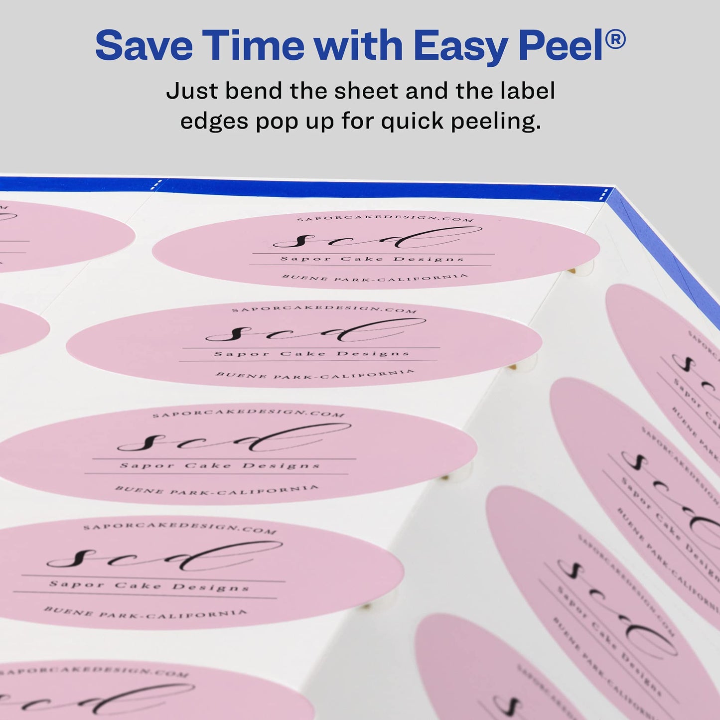 Avery Matte White Oval Labels, Sure Feed Technology, 2" x 3-1/3", 400 Matte White Printable Labels