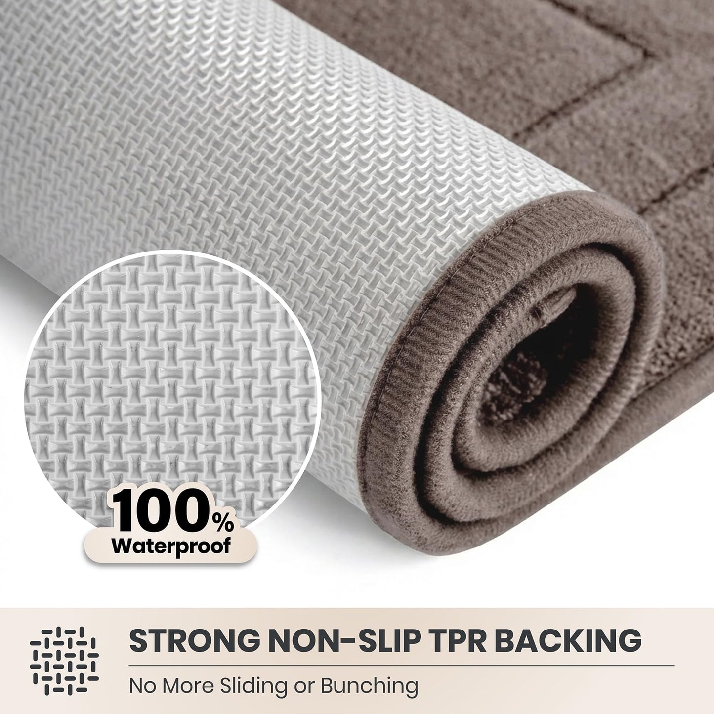 PURRUGS Dirt Trapping Door Mat 32" x 47", Non-Slip/Skid Machine Washable Entryway Rug, Dog Doormat, Super Absorbent Welcome Mat for Muddy Wet Shoes and Paws, Grayish Brown