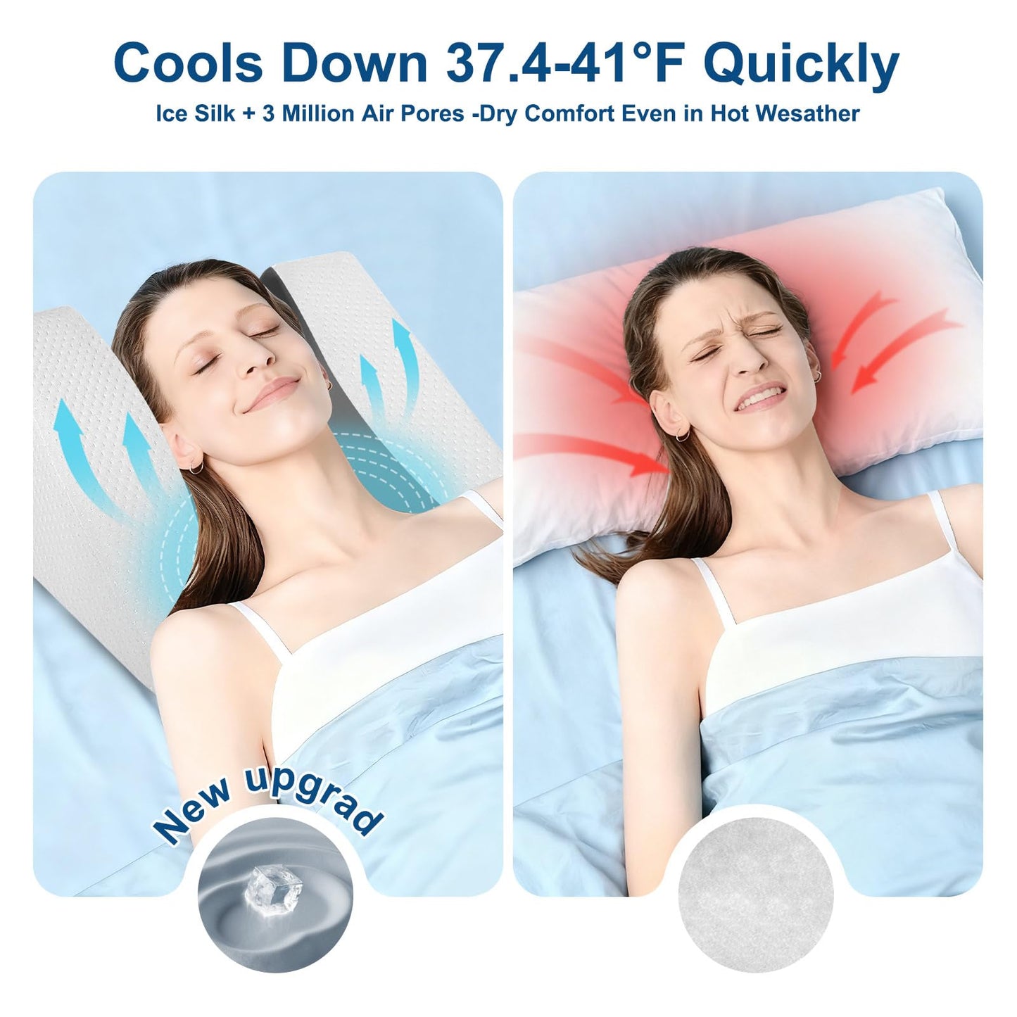 SnugSafe 26° Back Sleeping Training Pillow, Facial Surgery Recovery Pillow for Facelift, Hair Transplant, Rhinoplasty, Wrinkle Prevention & GERD, Cooling Fabric & Air Layer Fabric, Anti-Slip
