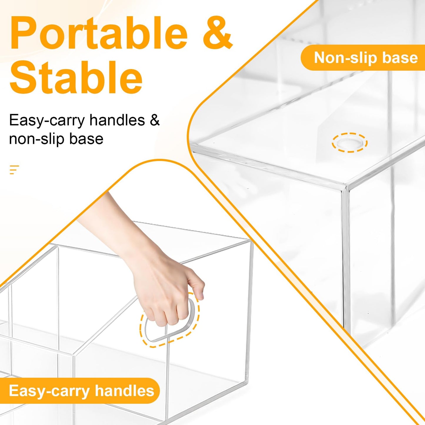 Truxwal Acrylic Paper Plate Organizer and Dispenser – Extra Capacity Plate and Utensil Caddy for Plates, Cups, Napkins and Cutlery, Ideal for Kitchen, Parties, Picnics, Weddings, and Outdoor Events