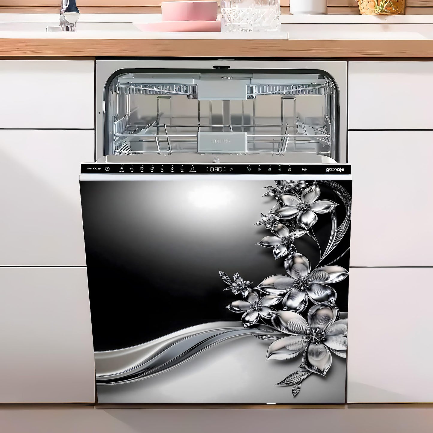 AOHMPT Dishwasher Magnet Sticker Cover Panel Decal Refrigerator Magnetic Sticker Decorative for Kitchen Decoration,Fridge Door Cover,Home Appliances Decor Stickers 23"x26"