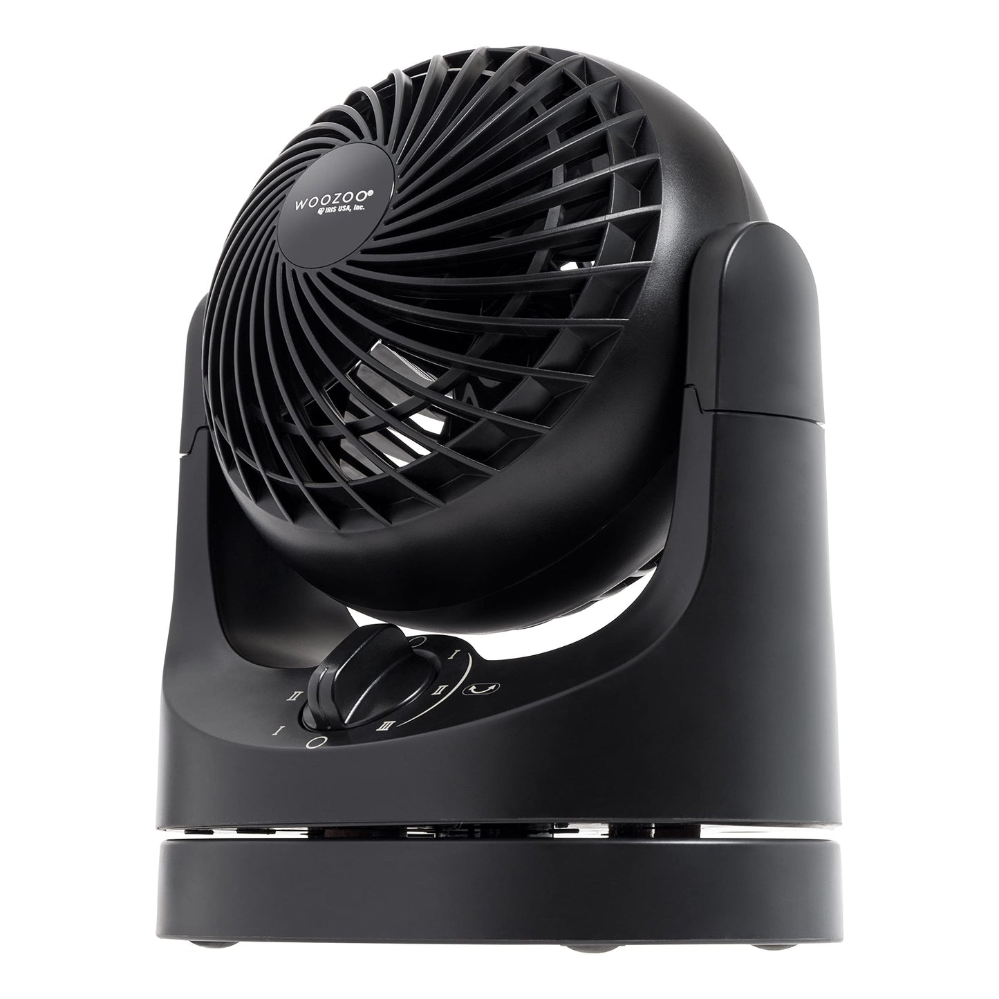 IRIS USA WOOZOO Desk Fan, Oscillating Air Circulator, 3 Speeds, 32ft Max Air Distance, 108ft² Coverage, 112° Adjustable Vertical Tilt, 27db Quiet Motor, Small Fan for Bedroom, Office, Dorm, Black