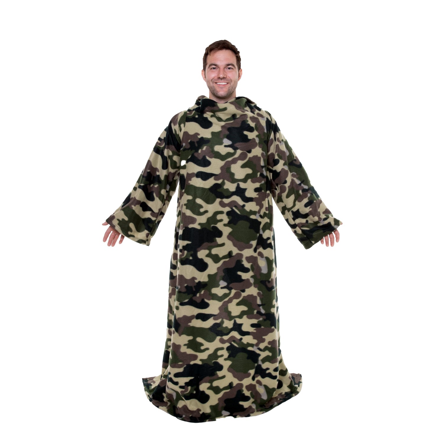 Snuggie The Original Wearable Blanket With Sleeves & Pockets | Fleece, Cozy Oversized Throw for Adult Men & Women, Machine Washable, Great Gift for Holidays, As Seen on TV | One Size, Camo, 71 x 54