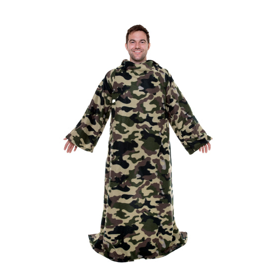 Snuggie The Original Wearable Blanket With Sleeves & Pockets | Fleece, Cozy Oversized Throw for Adult Men & Women, Machine Washable, Great Gift for Holidays, As Seen on TV | One Size, Camo, 71 x 54