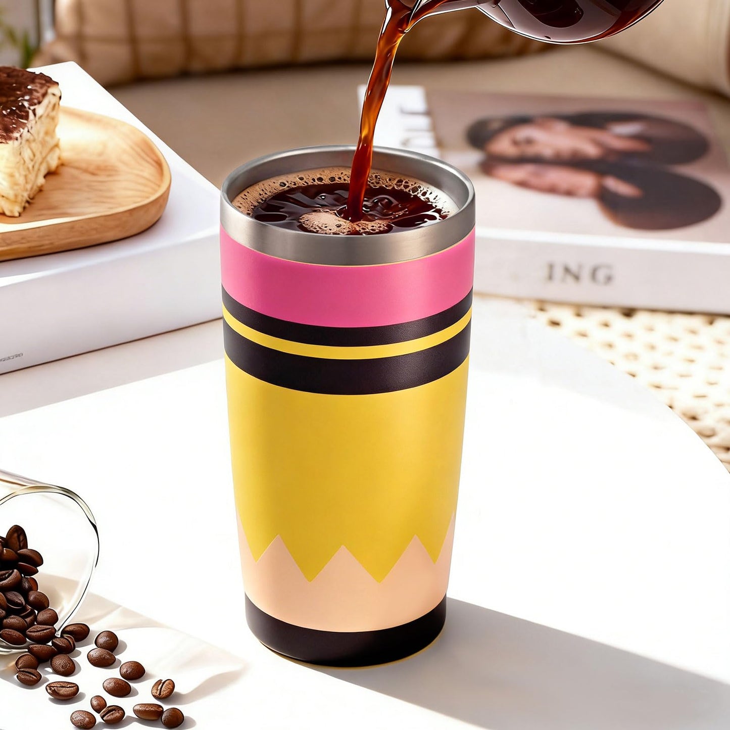 Qtencas Teacher Appreciation Gifts in Bulk, 20oz Insulated Tumblers with Sticky Notes and Ballpoint Pens, Thank You Teacher Appreciation Week Gifts
