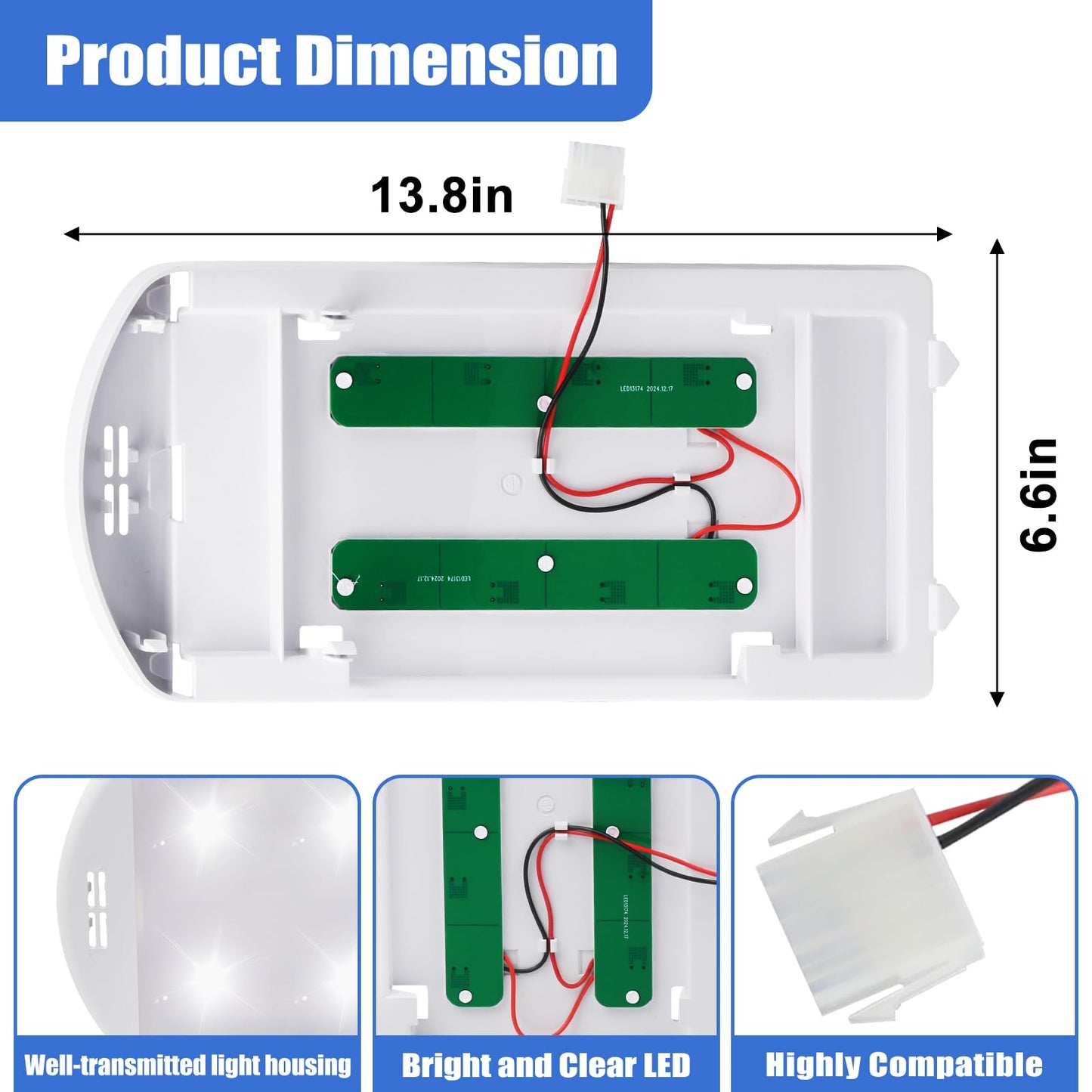 WRX735SDHZ02 WRX735SDHZ03 WRX735SDHZ04 WRF555SDFZ11 WRX735SDHZ07 WRF555SDFZ09 WRF555SDFZ15 Refrigerator LED Light Module for Whirlpool Maytag, Replaces W11527432, W11387579, W11333374, W11101384