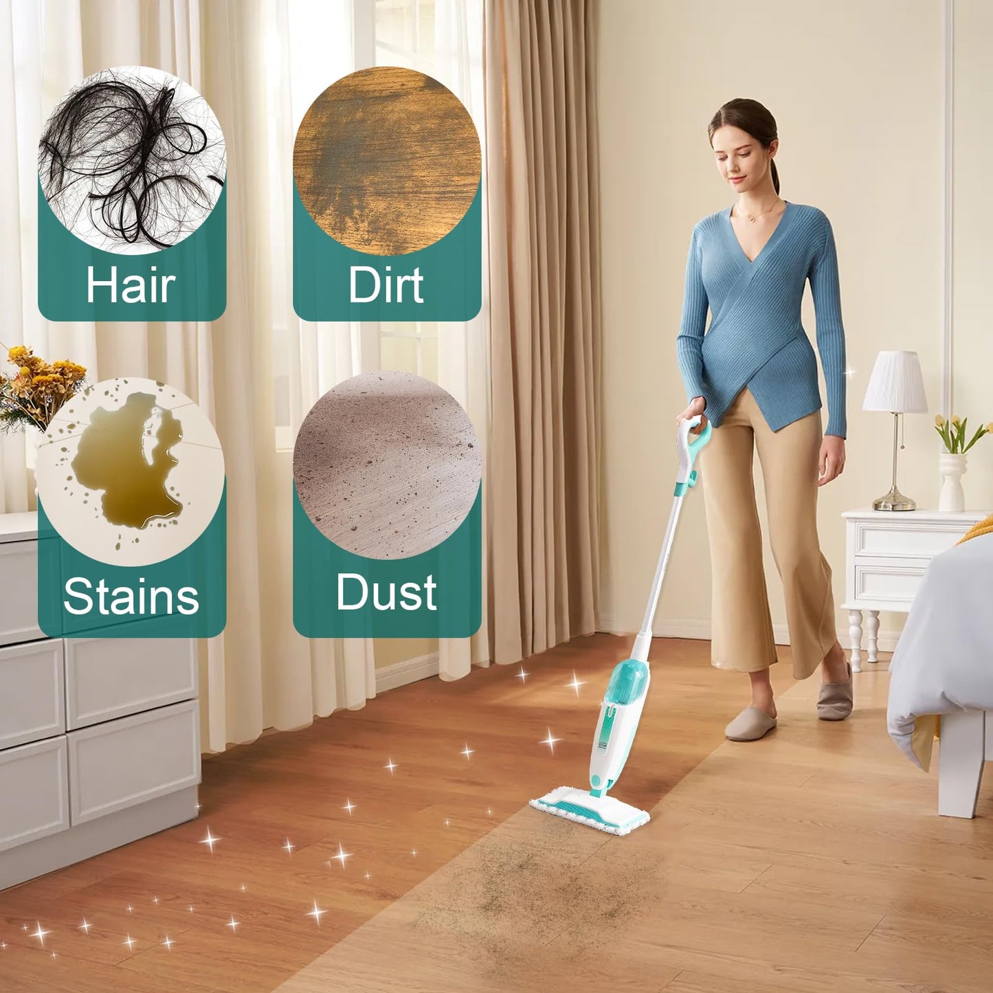 14 Pack Steam Mop Replacement Pads Compatible with Shark Steam Mops S1000/S1000A/S1000C/S1000WM/S1001C, Floor Steamer Pads Washable, Reusable Microfiber Cleaner Pads