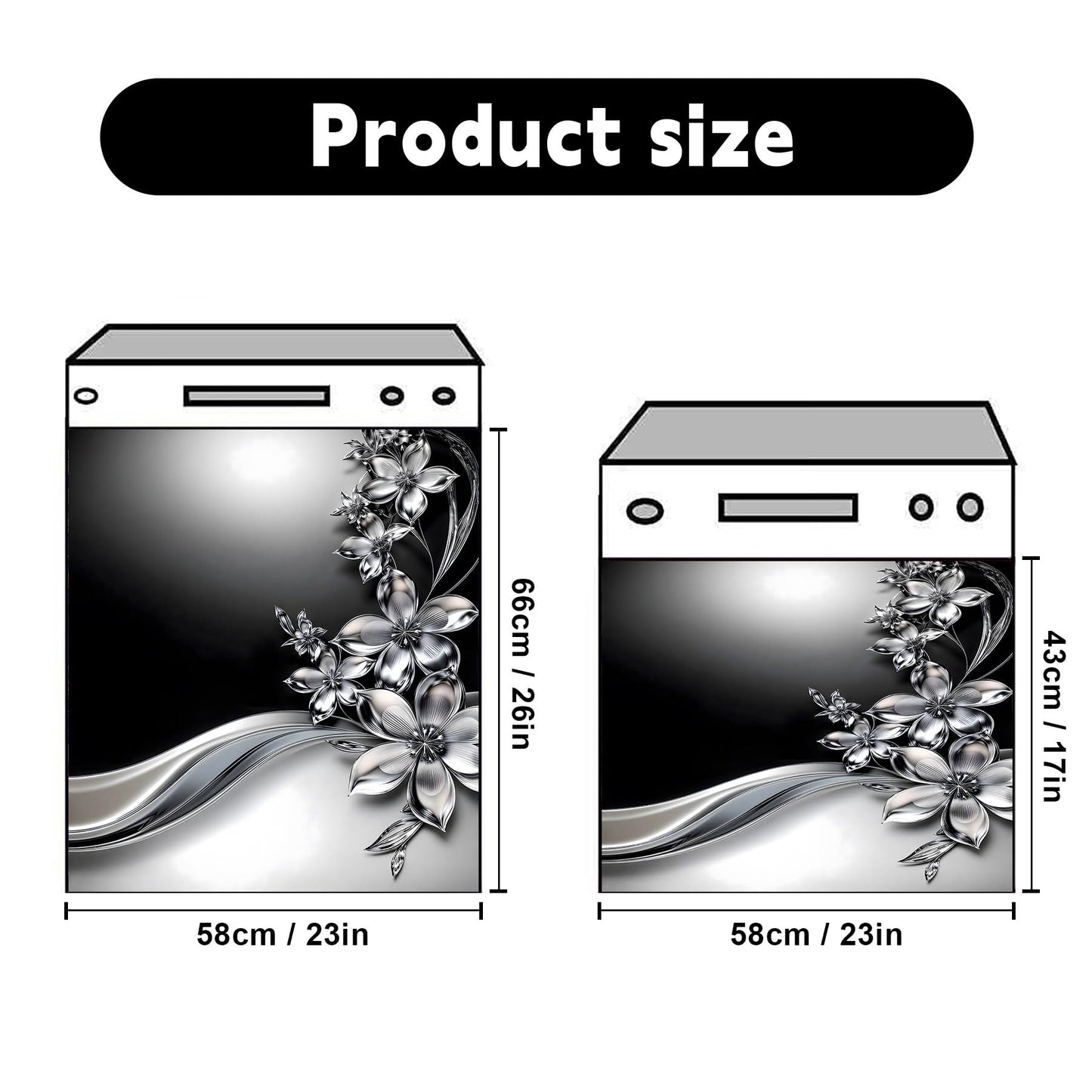 AOHMPT Dishwasher Magnet Sticker Cover Panel Decal Refrigerator Magnetic Sticker Decorative for Kitchen Decoration,Fridge Door Cover,Home Appliances Decor Stickers 23"x26"