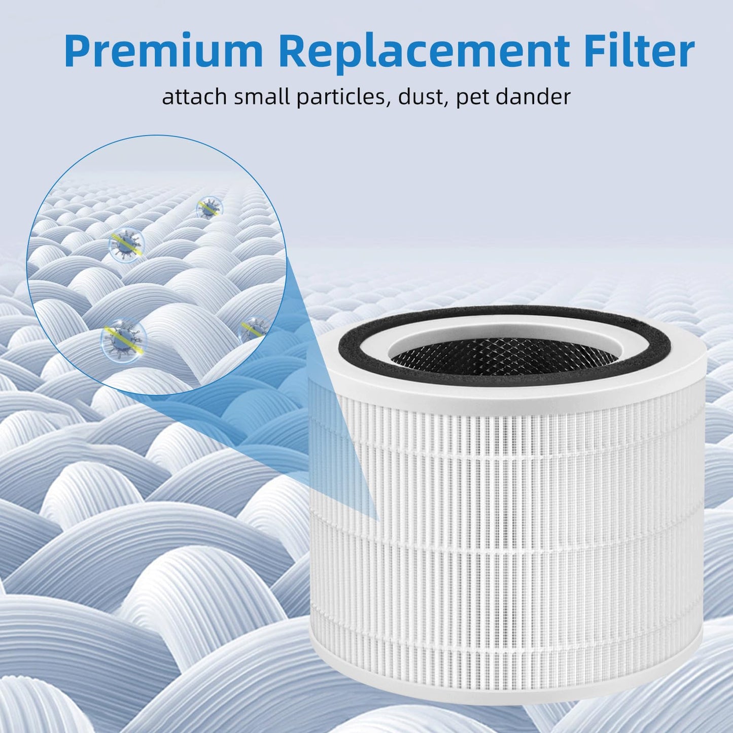 240 True Filter Replacement for PuroAir 240 Air Purifier, 3-in-1 Filter Replacement Fit for 240 Air with Activated Carbon Filter, 2 Pack by APPLIANCEMATES