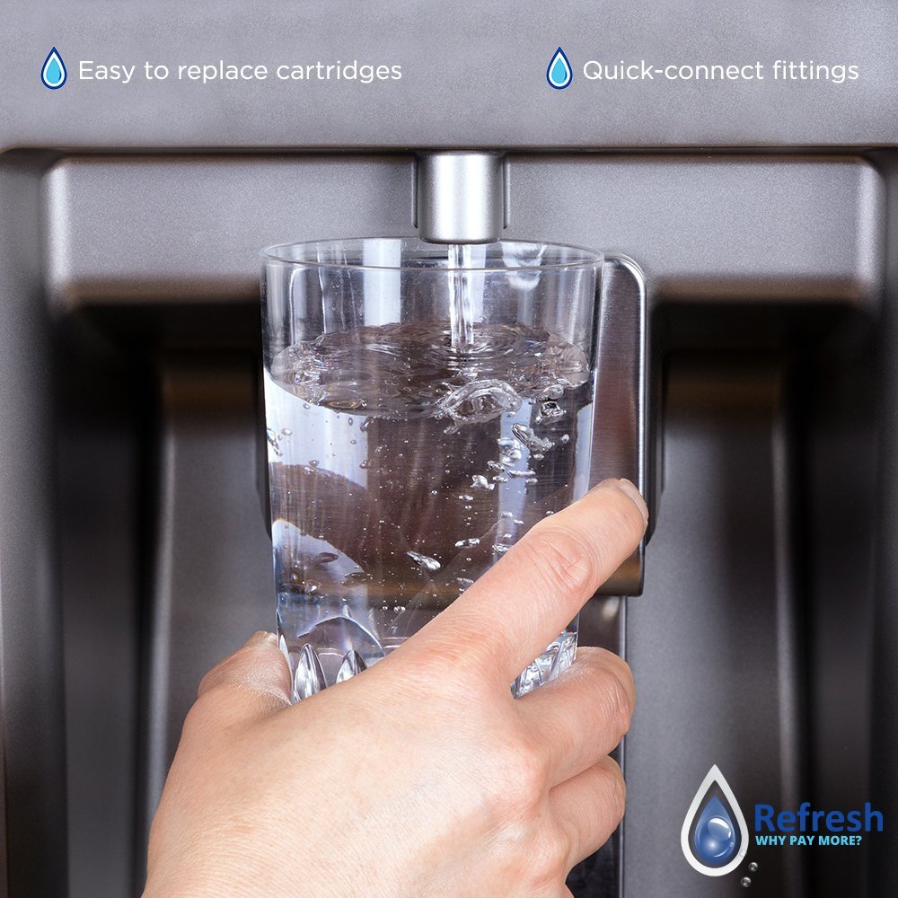 Refresh R-9890 Replacement Refrigerator Water Filter Compatible with LG LT500P, 5231JA2002A, 5231JA2002A-S, ADQ72910901, ADQ72910902, ADQ72910907 and Kenmore 46-9890 (2 Pack, Standard)
