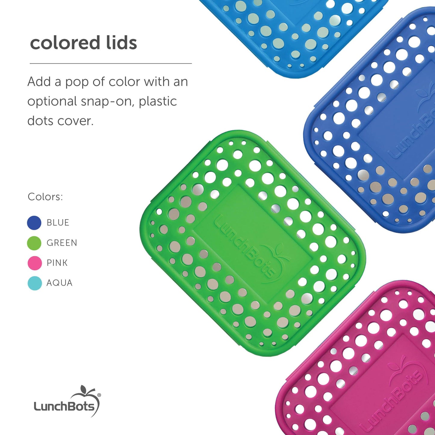 LunchBots Large Cinco Stainless Steel Lunch Container - Five Section Design Holds a Variety of Foods - Metal Bento Box - Dishwasher Safe - Stainless Lid - Blue Dots