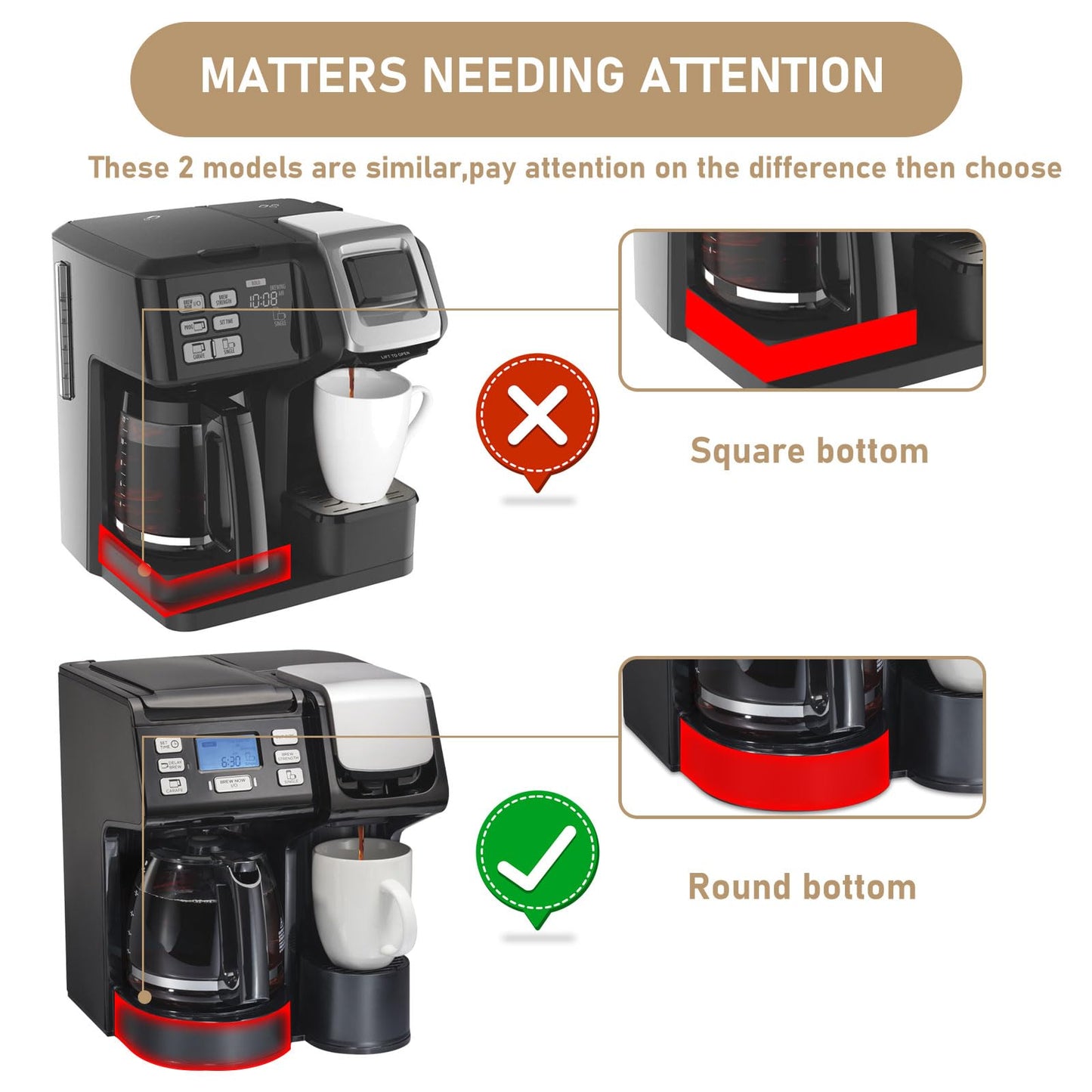 12-Cup Replacement Coffee Carafe Compatible with Hamilton Beach Coffee maker Pot 49902, 49915, 49905C, CM4309, 49317, 49467, 49611, 49904, 49934, 46230, 46290, 46293, 46294, 46299