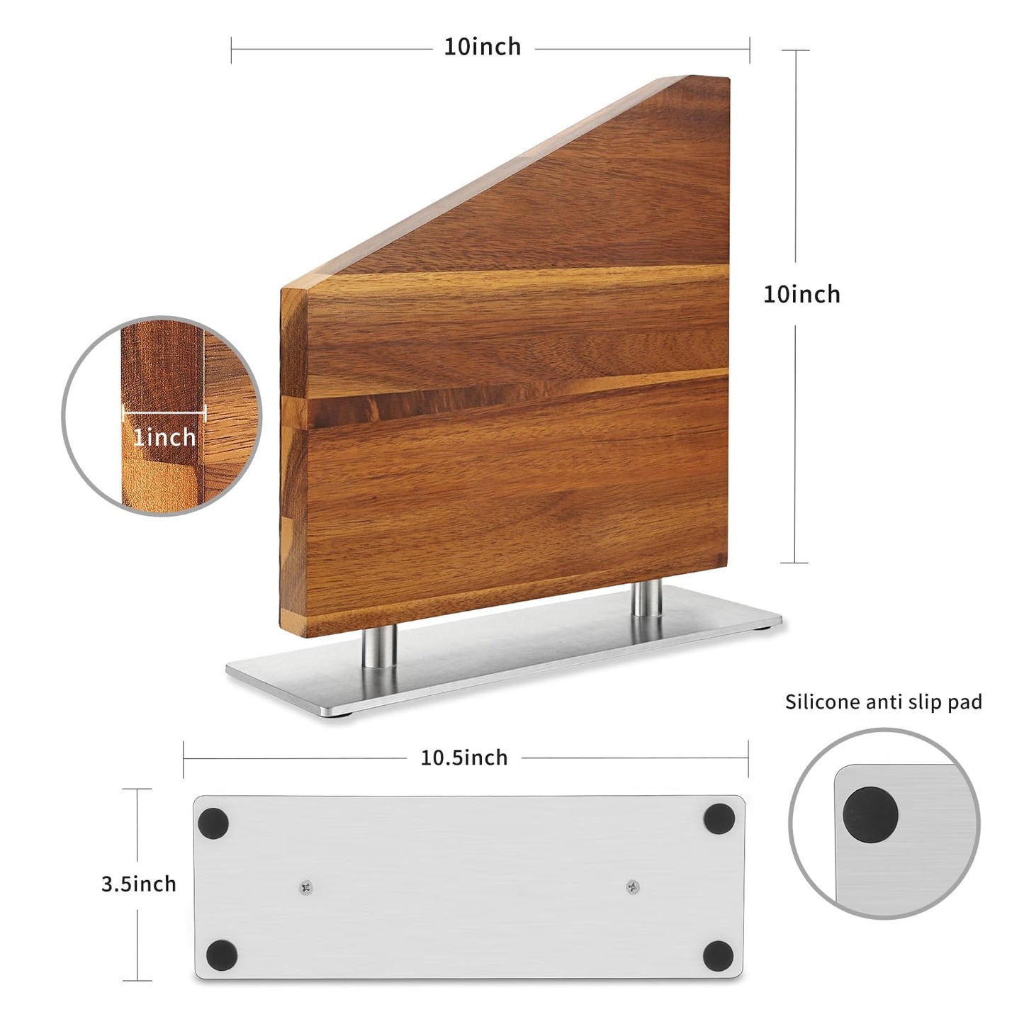 Magnetic Knife Block Without Knives,Magnetic Universal Stands with Strong Enhanced Magnets Strip Kitchen Storage Cutlery Large Organizer ，Knife Holder for Kitchen Organizer