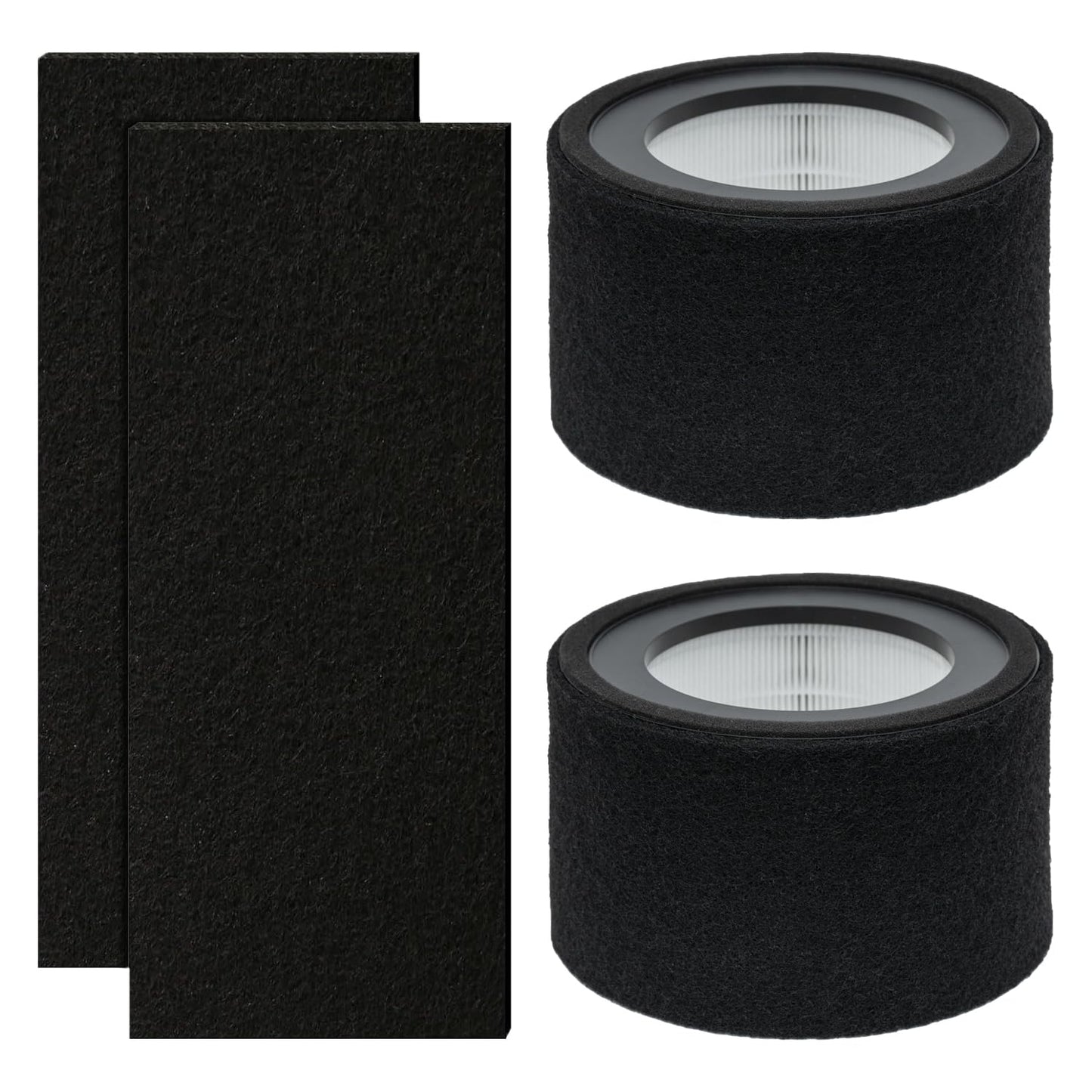 CHAMONNY EE-5068 Filter Replacement, Compatible with Crane EE-5068 and Etery jt-8115m Air Purifiers, HEPA Filter and Activated Carbon Filters, Part# HS-1946, 2 Pack