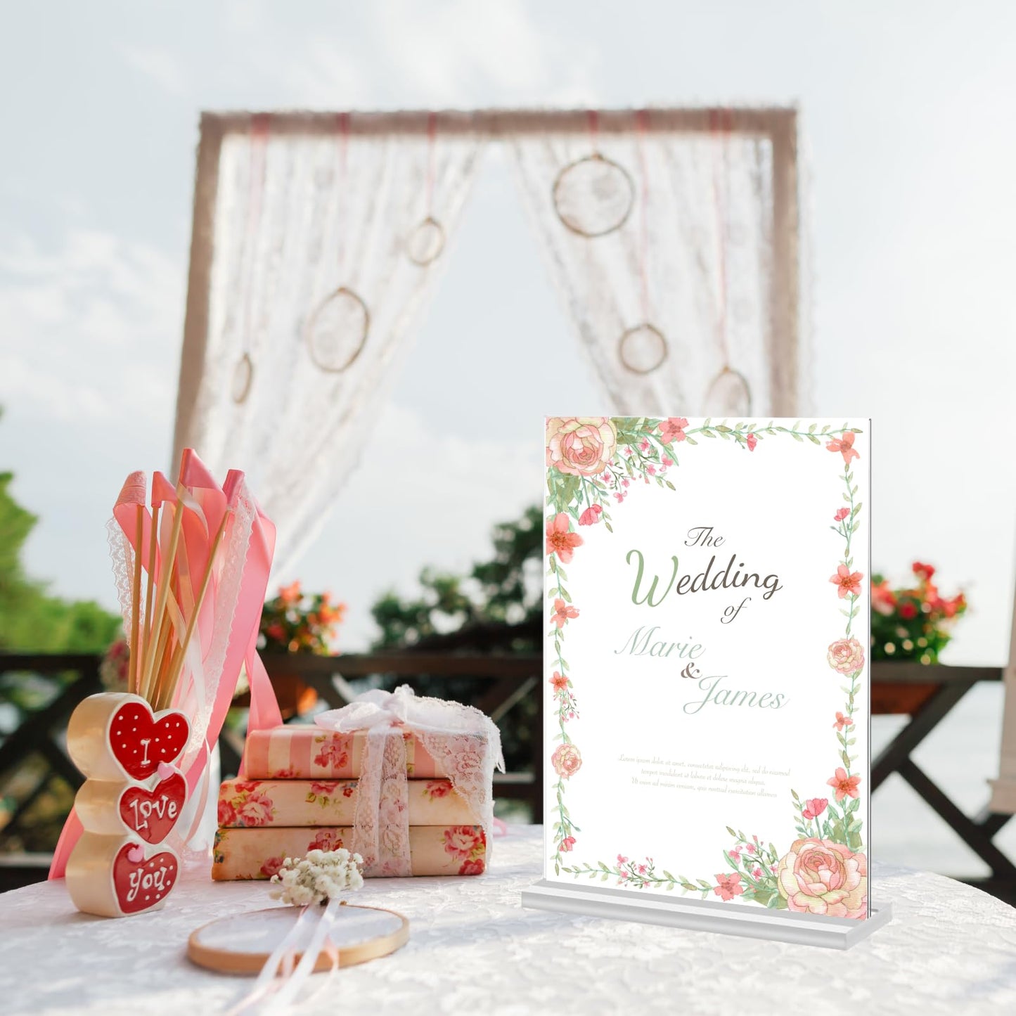 4 Pack 11 x 17 Inches Large Acrylic Sign Holder Clear T Shaped Sign Holder Table Photo Menu Display Stand Double Sided Picture Flyer Sign Holder for Office Store Restaurant (4, 11 x 17 Inches)