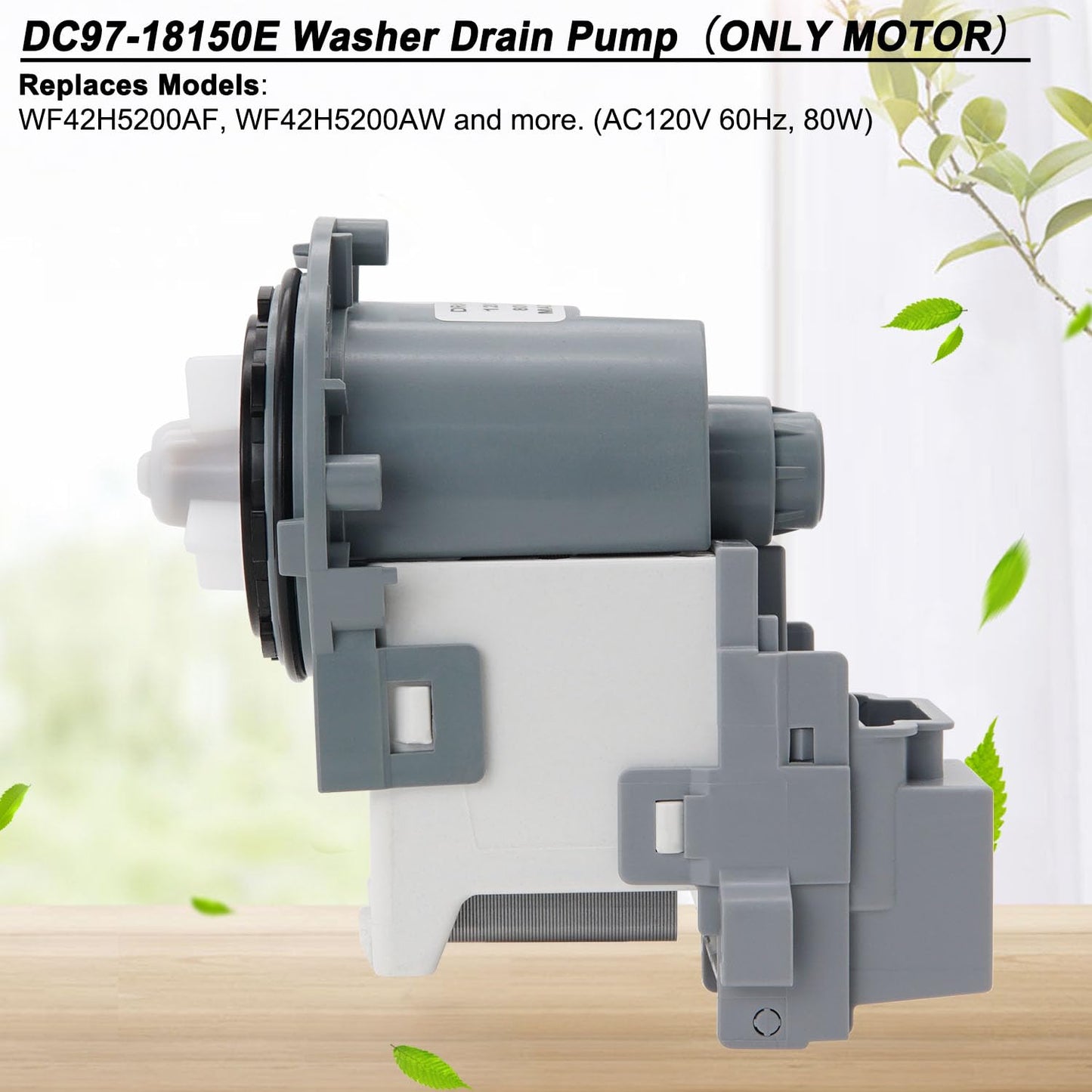DC97-18150E Washer Drain Pump Motor by SupHomie - Compatible with Samsung Washer Replaces AP6031720 PS11766603 (ONLY MOTOR)