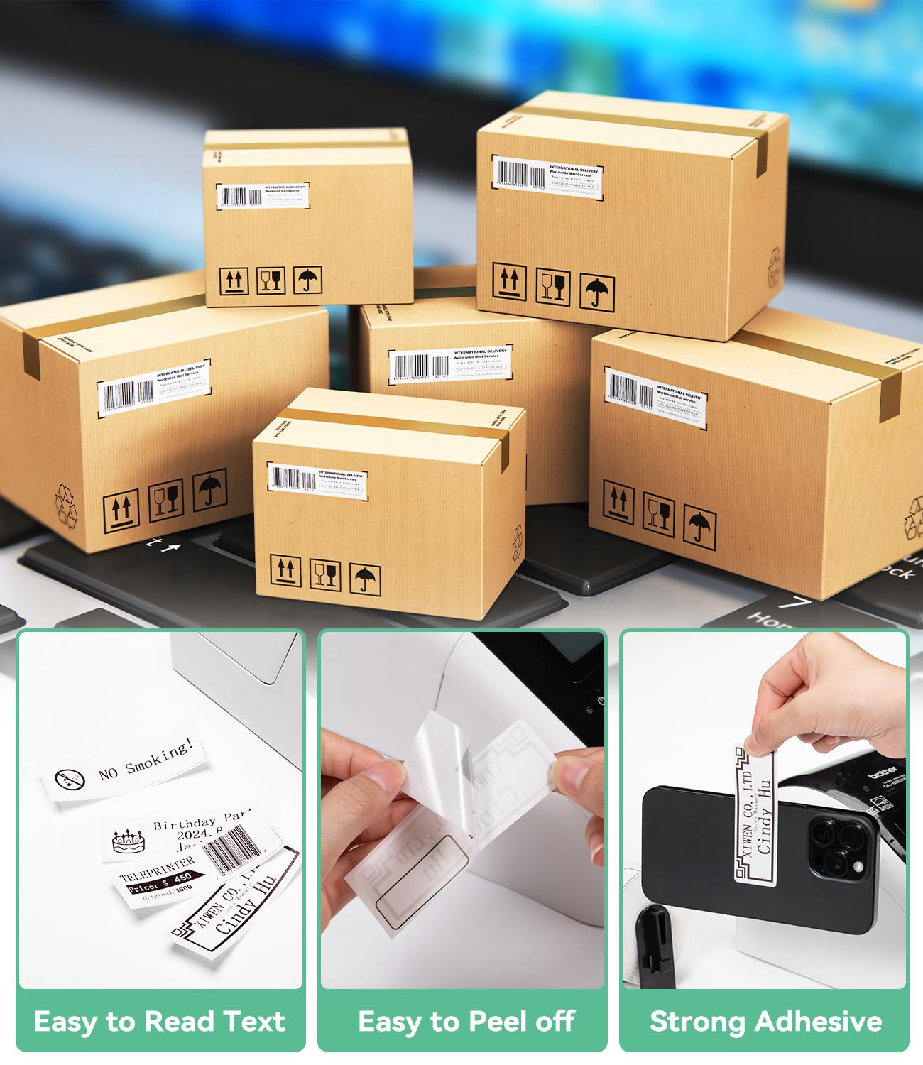 12 Rolls Replace Brother Die-Cut 29mm x 90mm DK Labels QL-800 Standard Address Label DK-1201 (1.1" x 3.5") for QL-810W QL-710W Label Printer, Barcode & All Purpose Label, 4800 Labels + 1 Frame
