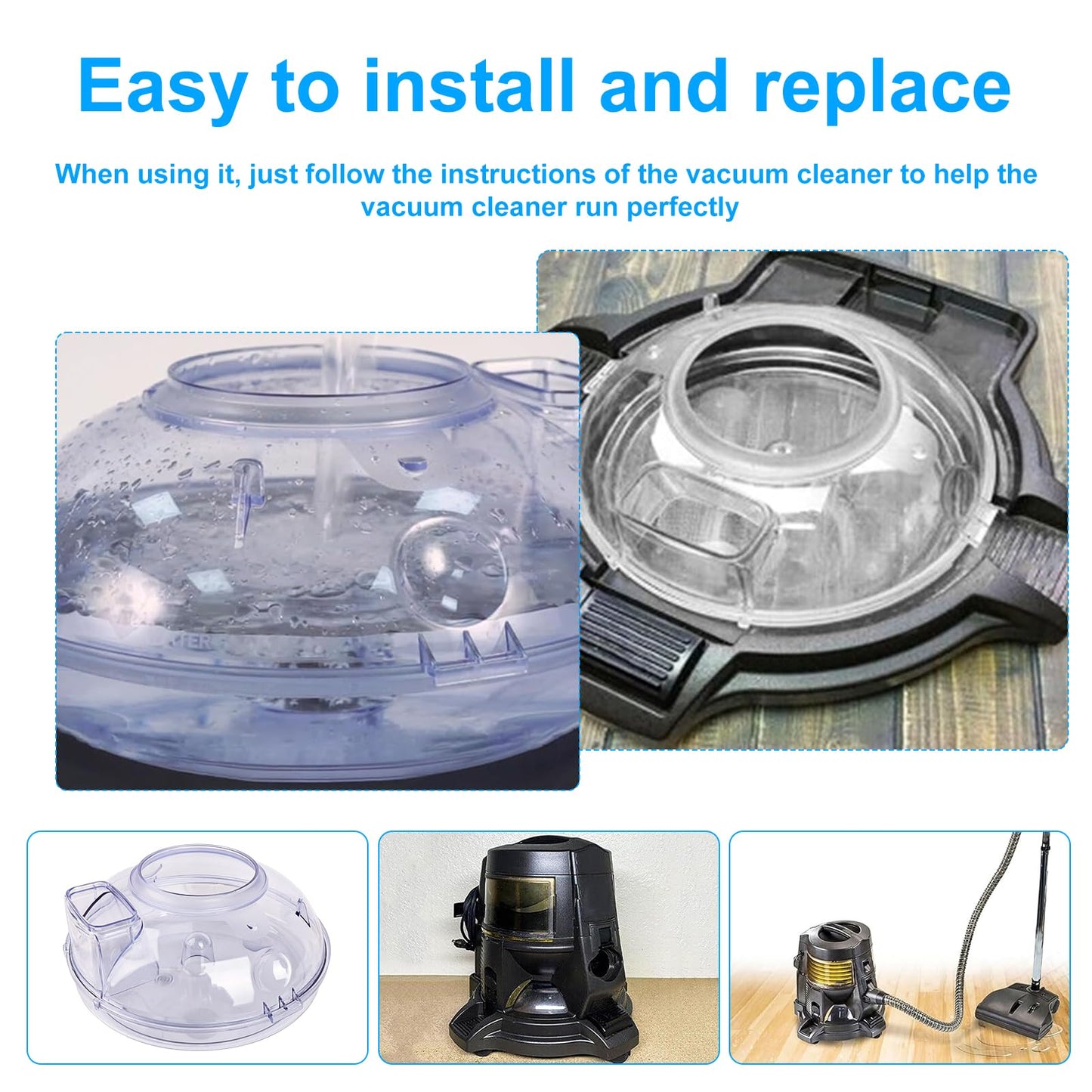 2 1/2 Quart Water Pan (Basin) Fit for Rb Vacuum Cleaner Replacement for E Serie and E2 Type 12 (Black, Silver, Gold), E2 (Black, Gold 2, Blue 2) Vacuum Cleaning System