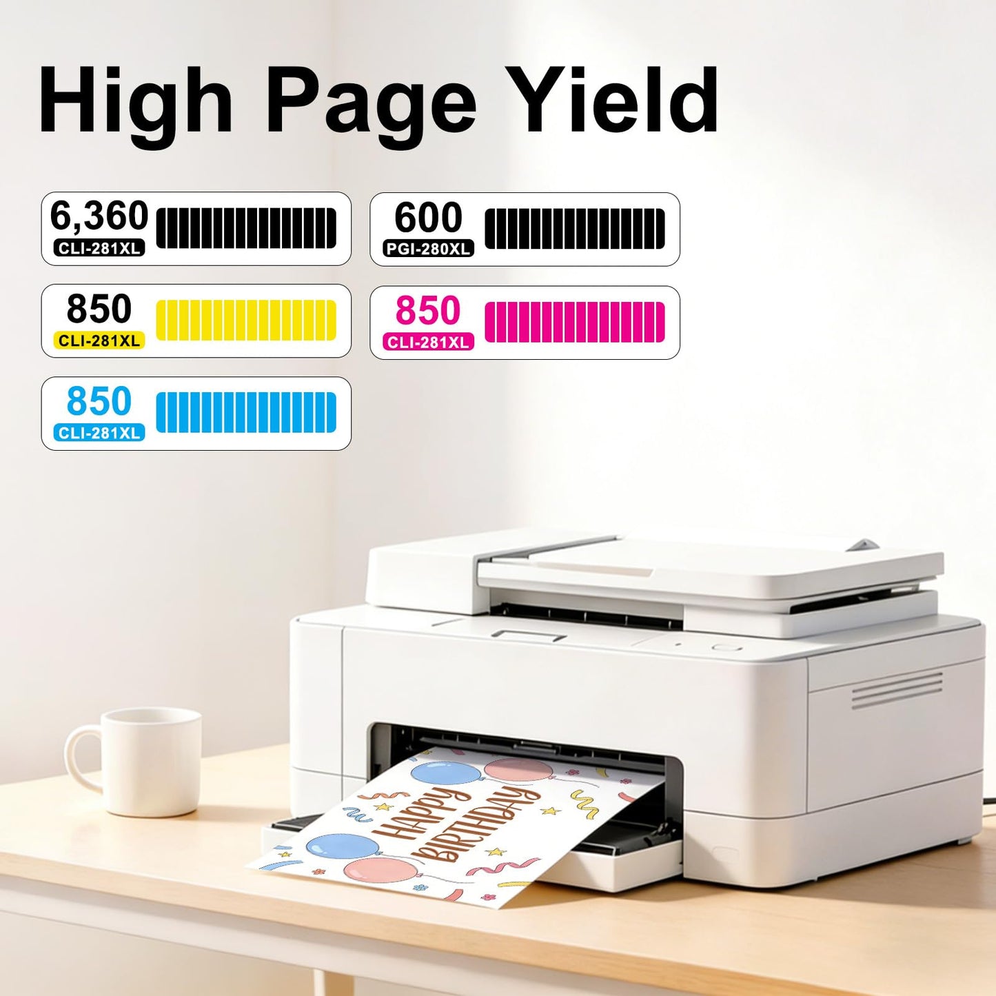 KYUNSEN Refillable 280XL 281XL Ink Cartridges Compatible for PIXMA TR8620a TR8620 TS8120 TS8220 TS8320 TS702 TS702a TS6120 TS6220 TS6320 TR7520 TR8520 TS9120