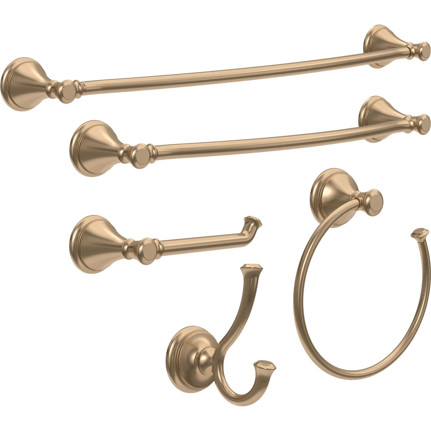 Delta Single Post Toilet Paper Holder | Champagne Bronze | Wall Mount | Cassidy Bathroom Accessories
