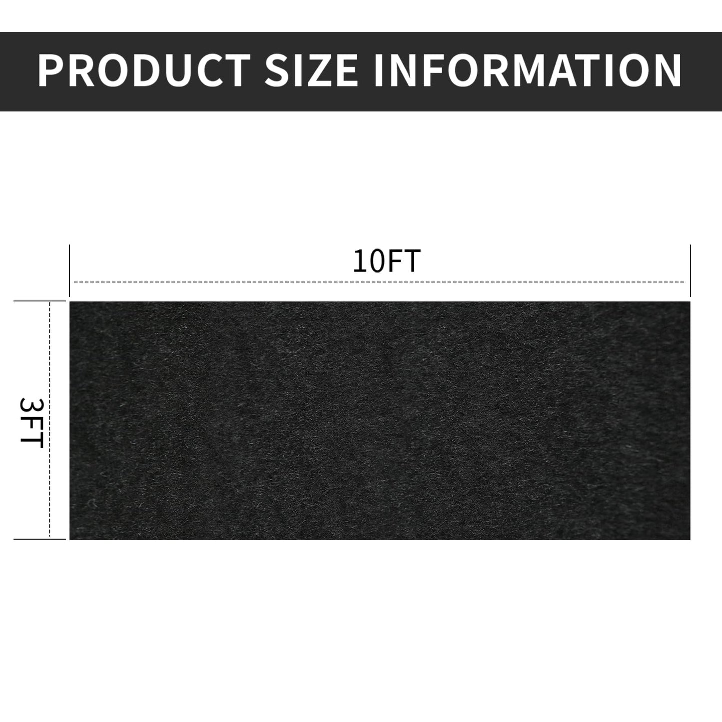 Black Carpet Runner 3x10 ft – Extra Thick 450 GSM Non-Slip Waterproof Aisle Rug for Weddings, Parties, Events, Banquets & Proposals
