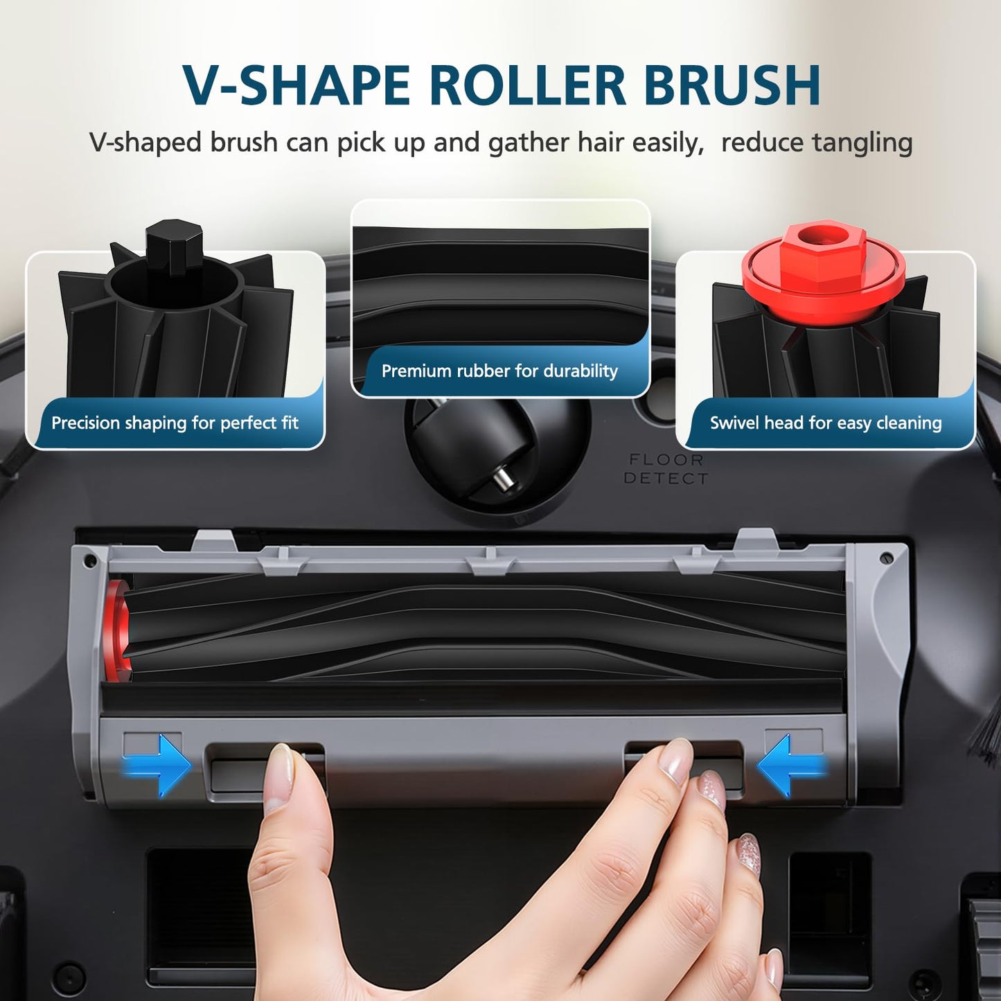 Omni S1 Pro/S1 Accessory Kit for eufy S1, Omni S1 Pro Robot Vacuum Replacement Parts, Include 1*Main Roller Brushes, 2*Mopping Rollers, 6*Side Brushes, 4*HEPA Filters, 6*Dust Bags, 1*Cleaning Tool