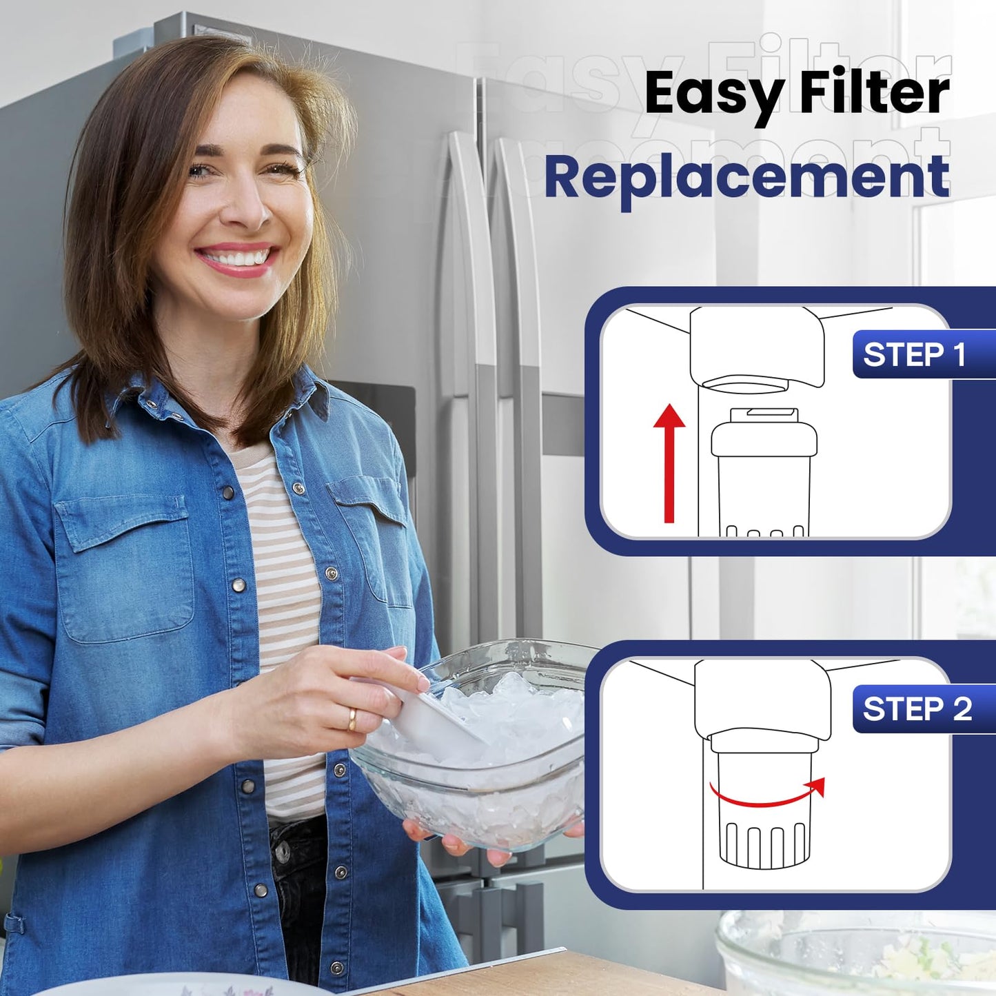 FRIGILIFE RWF0600A Replacement for GE MWFP, MWFA, MWFAP, MWFINT, GWF, GWFA, HWF, HWFA, HDX FMG-1, Smartwater, WFC1201, GSE25GSHECSS, 197D6321P006 （4 Pack)