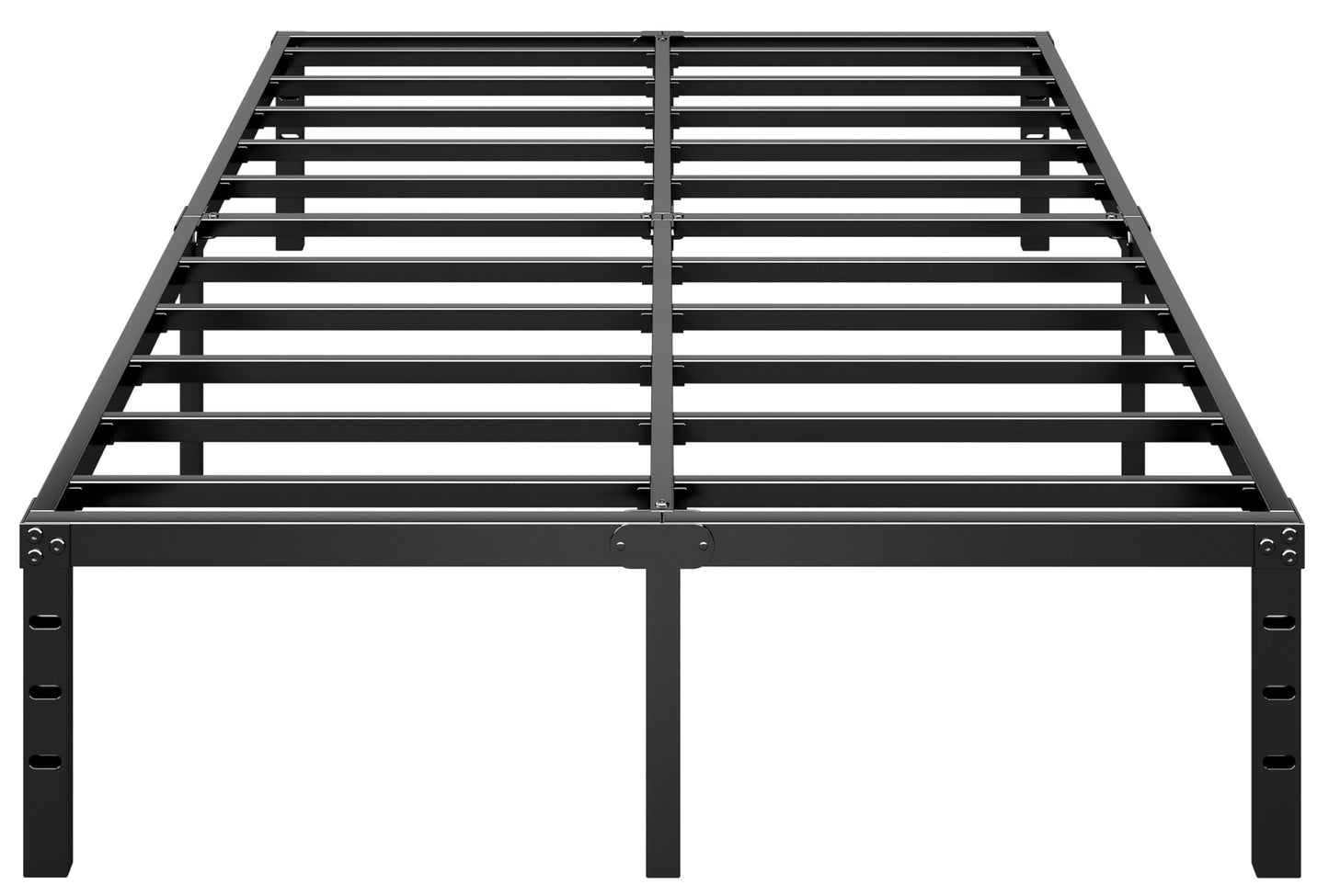 HLIPHA Metal Platform Bed Frame 18 Inch Tall,No Box Spring Needed,Queen Size Bed with Heavy Duty Strong Support Slats,Easy to Assemble,Black