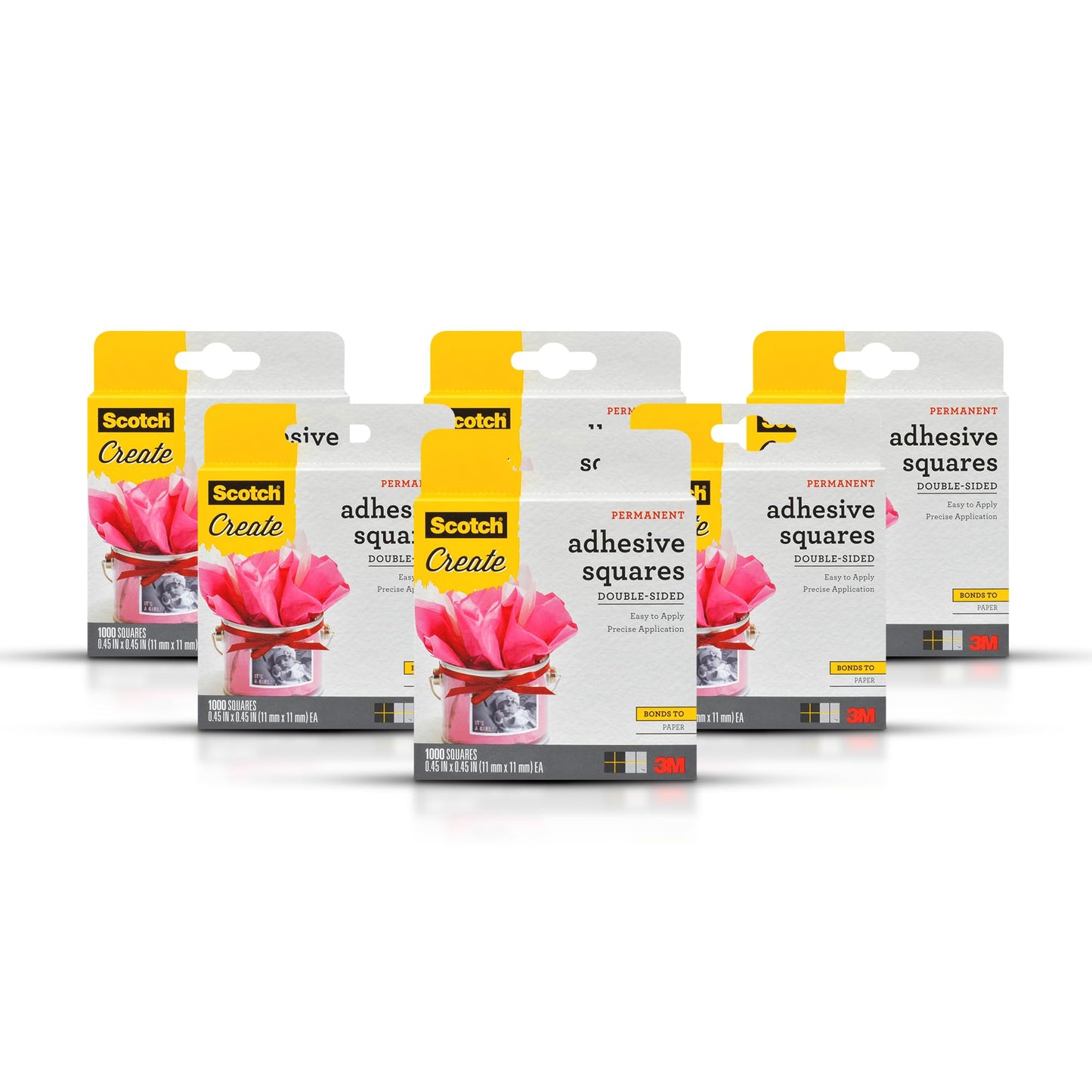 Scotch Photo Splits, Double-Sided Adhesive Squares, Acid-Free, Photo Safe, 1000 Count (Pack of 6)