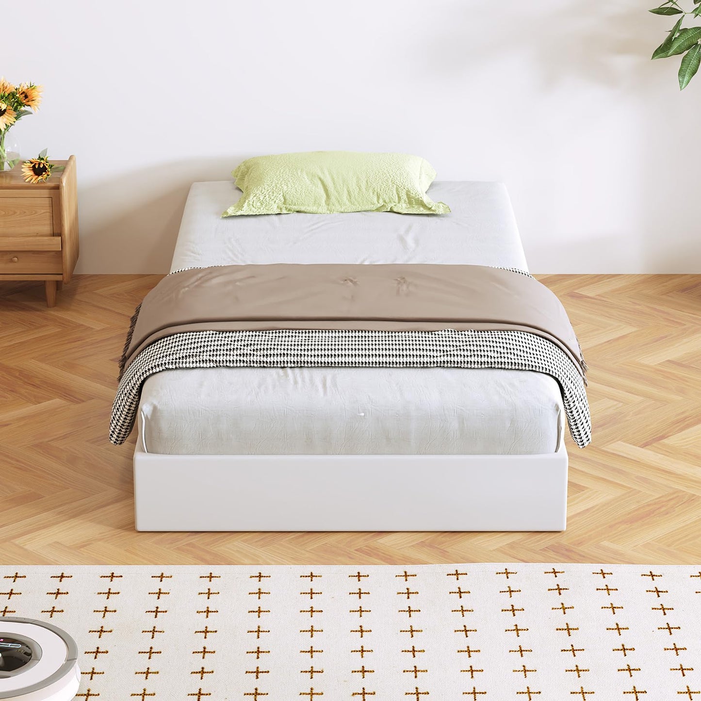 Arhomefurni Twin Box Spring, Heavy Duty Metal Frame Mattress Foundation with Fabric Cover, Easy Assembly, Noise-Free (7 Inch, Twin)