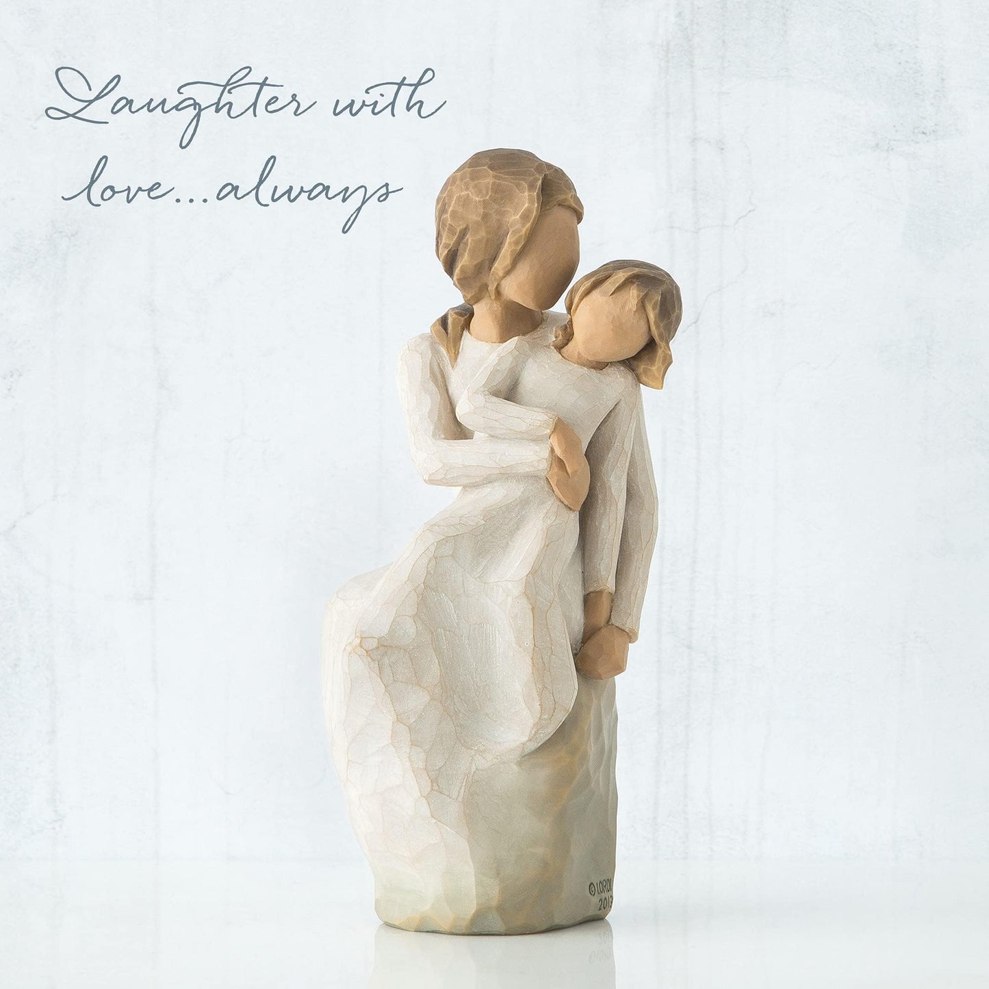 Willow Tree MotherDaughter, Laughter with Love… Always, Gift to Celebrate Relationship Between Mother and Child, Focus on Closeness and Playful Affection, Sculpted Hand-Painted Figure