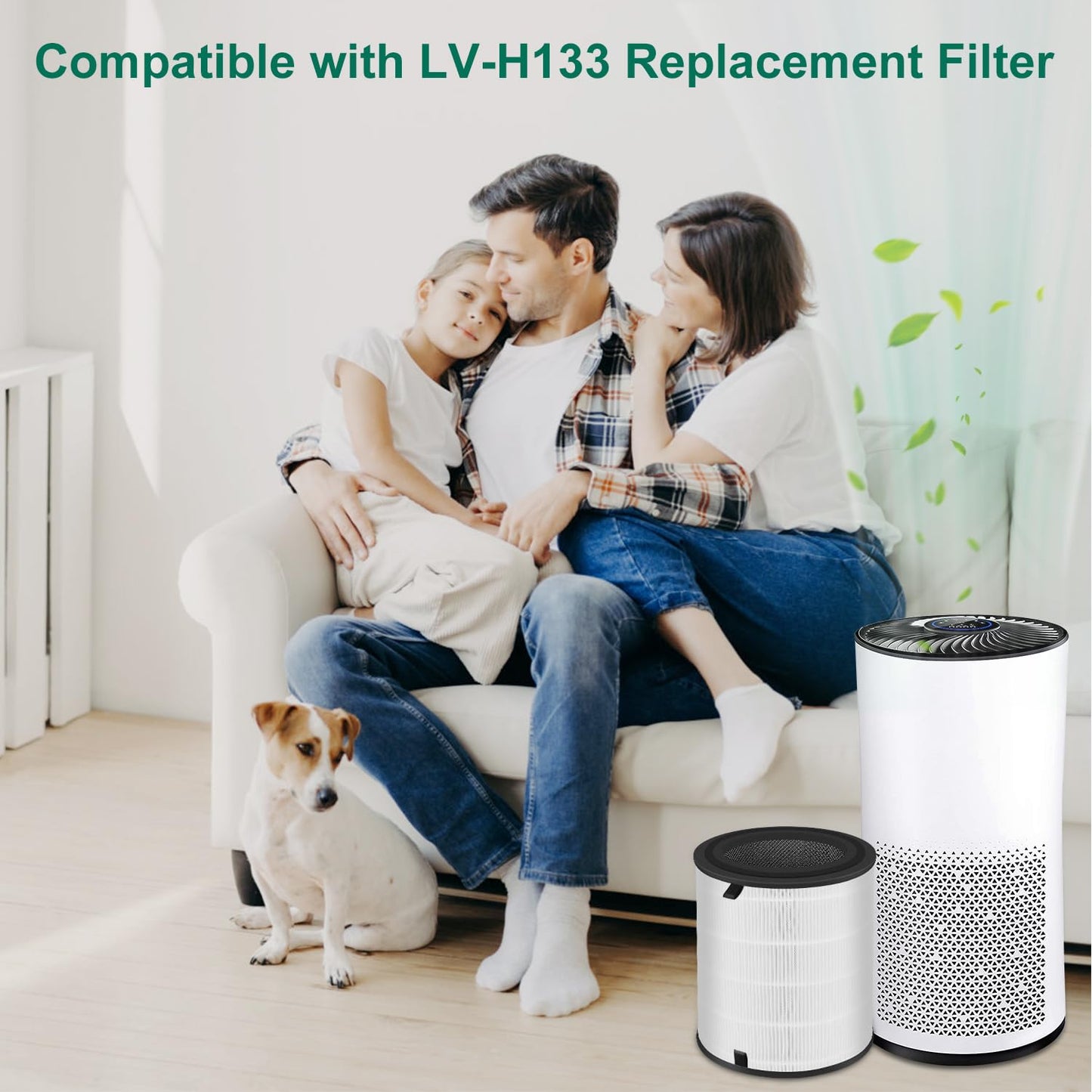 NXBHG 1 Pack LV-H133 Replacement Filter Compatible with LEVOIT LV-H133, NXBHG 3 in 1 and Activated Carbon Filter, Part No. LV-H133-RF