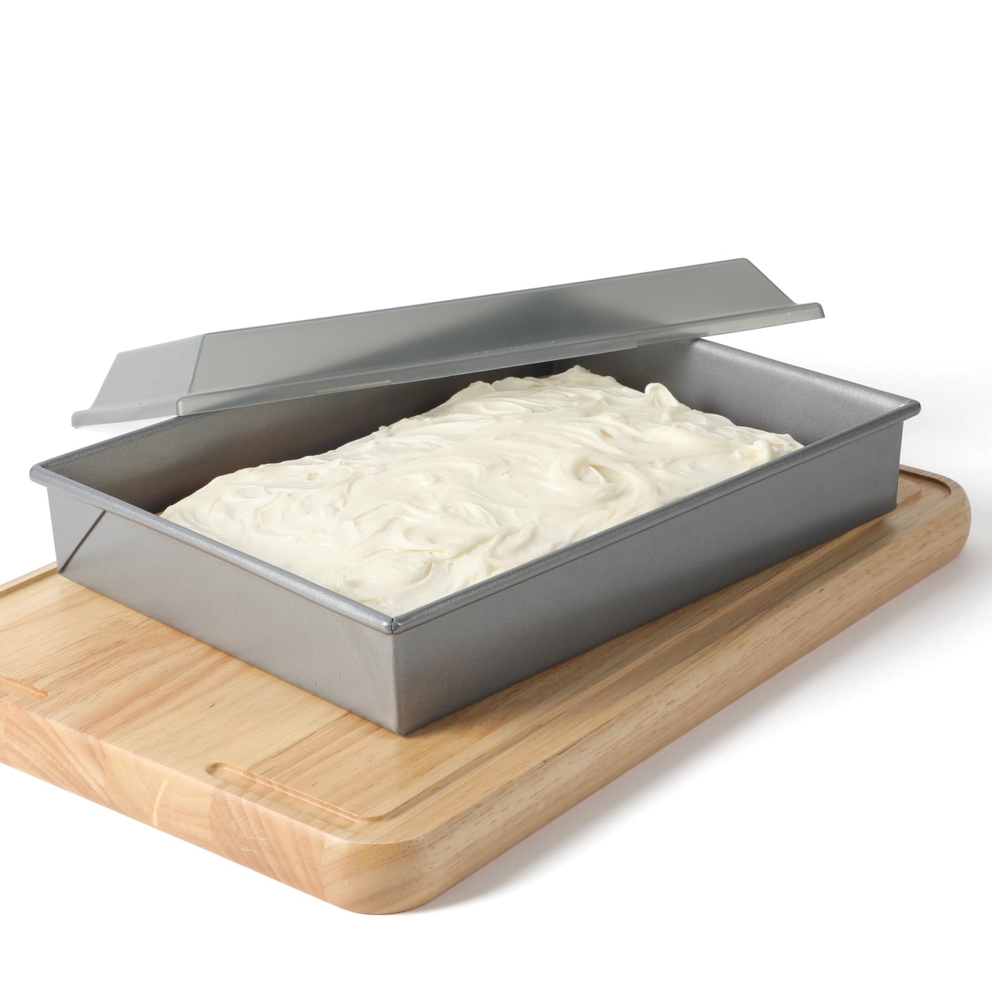 Calphalon Titan Bake Pan with Lid, 13 x 9 Inch Cake Pan, Baking Cake Pan, Nonstick 2-Pack Bakeware Set, Carbon Steel PFOA-Free for Even Heating, Commercial Quality Baking