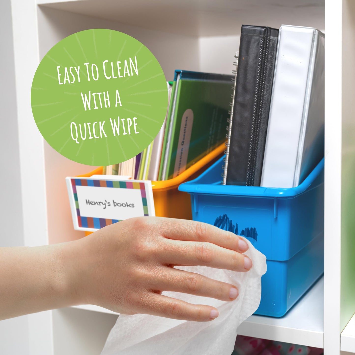 Really Good Stuff Durable Book and Binder Holder - 5pack, Bright Neon Colors, 5 ?? x 12 ?? x 7 ??, Classroom Organization, Storage Solution, Sturdy and Versatile