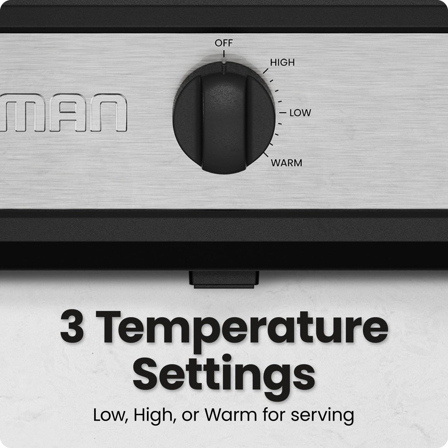 Chefman Triple Slow Cooker & Food Warmer, Three Crock Slowcooker with 2.5 Qt. Ceramic Crocks, 7.5-Quart Total Capacity, PFAS-Free, Three Temperature Settings, Dishwasher-Safe Parts – Stainless Steel