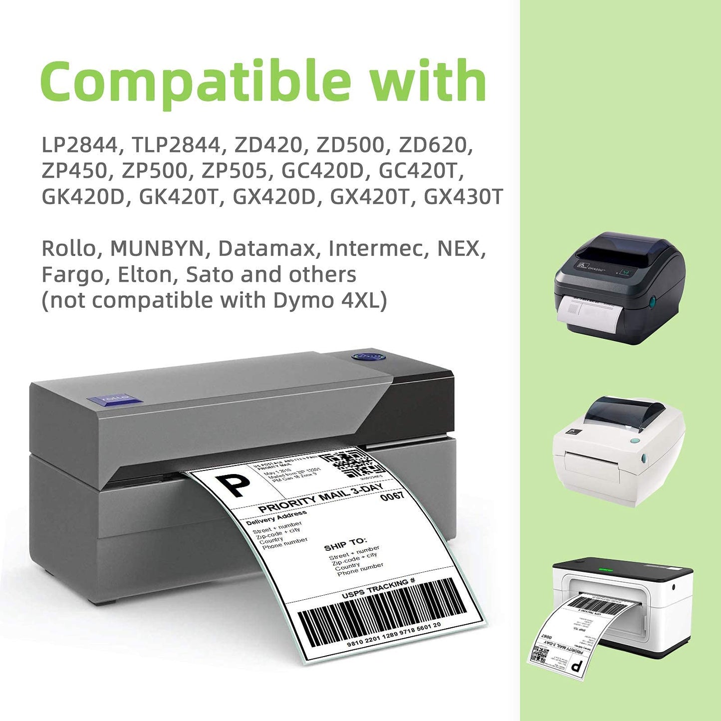 Anylabel 2" x 1" Direct Thermal Label, Paper for Barcodes Postage Address Perforated & Compatible with Rollo, Zebra, Munbyn, Nelko Printers(12 Rolls, 1300 Labels/Roll)