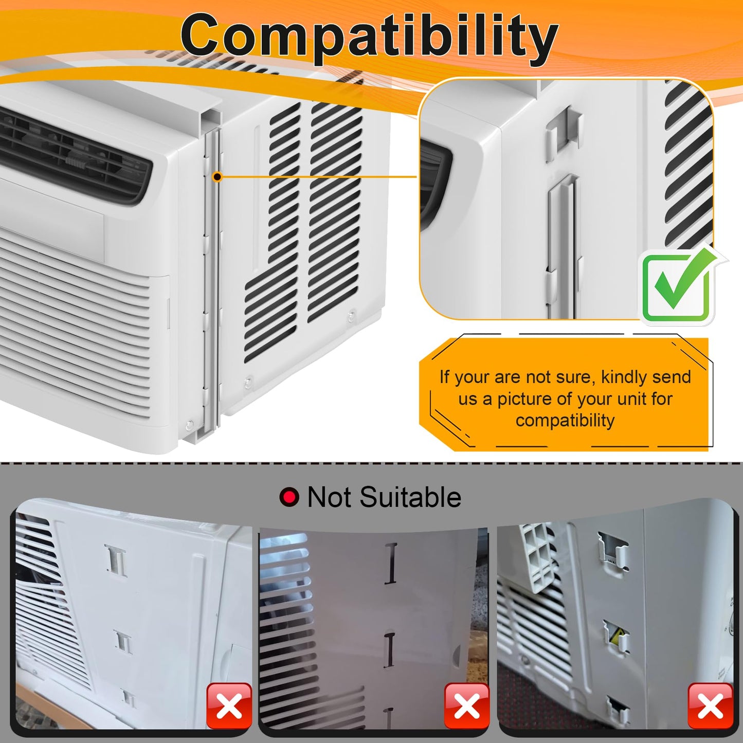 LBG Products Window Air Conditioner Side Panel and Frame Set,AC Accordion Filler Kit,Fits Most 10000BTU Window Air Conditioners