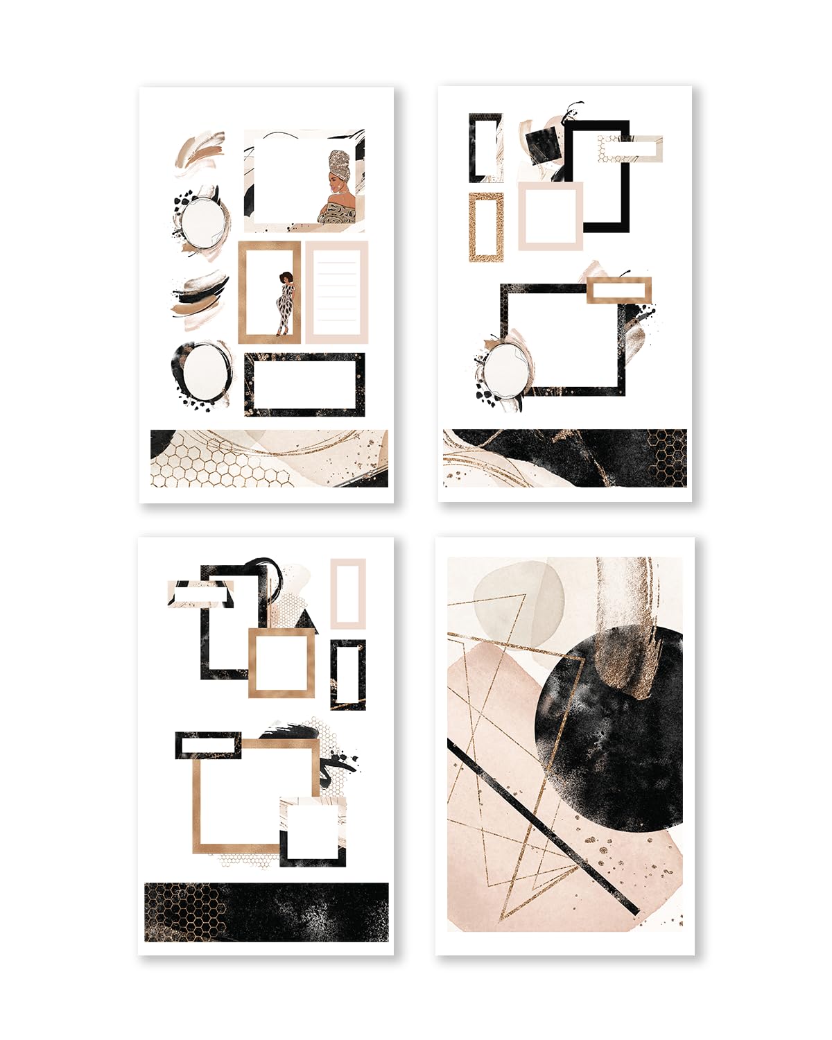Rongrong Black Girl Magic Planner Stickers Book Volume 2 for Planners, Calendars, Journals, Vision Boards and Projects – Premium Quality, Hand Drawn – Scrapbook Accessories - 24 Pages