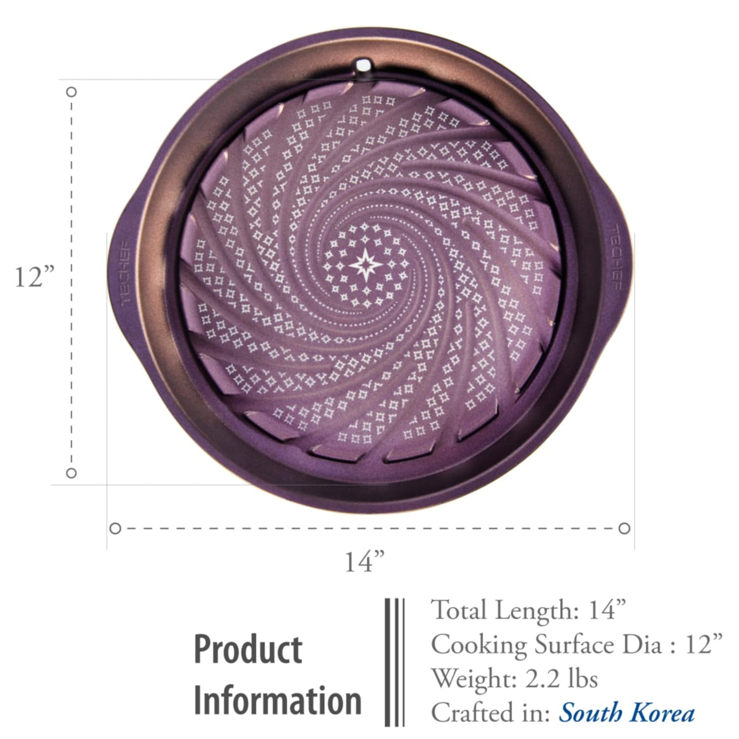 TECHEF - Korean BBQ Nonstick Grill Pan, KBBQ Grill Pan, PFOA-Free, Dishwasher Oven Safe, Made in Korea