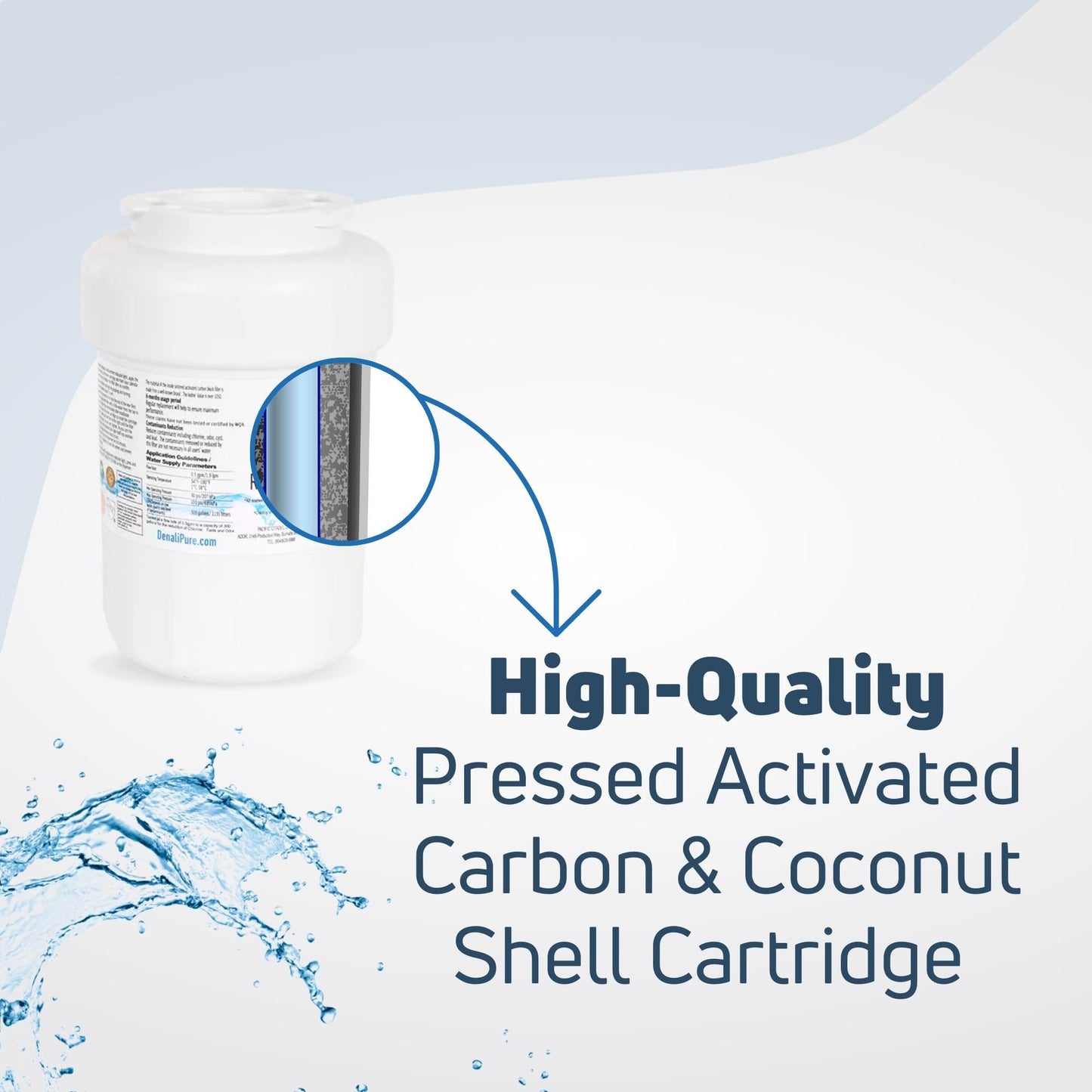 3-Pack Replacement for General Electric MWF Refrigerator Water Filter - Compatible with General Electric MWF Fridge Water Filter Cartridge