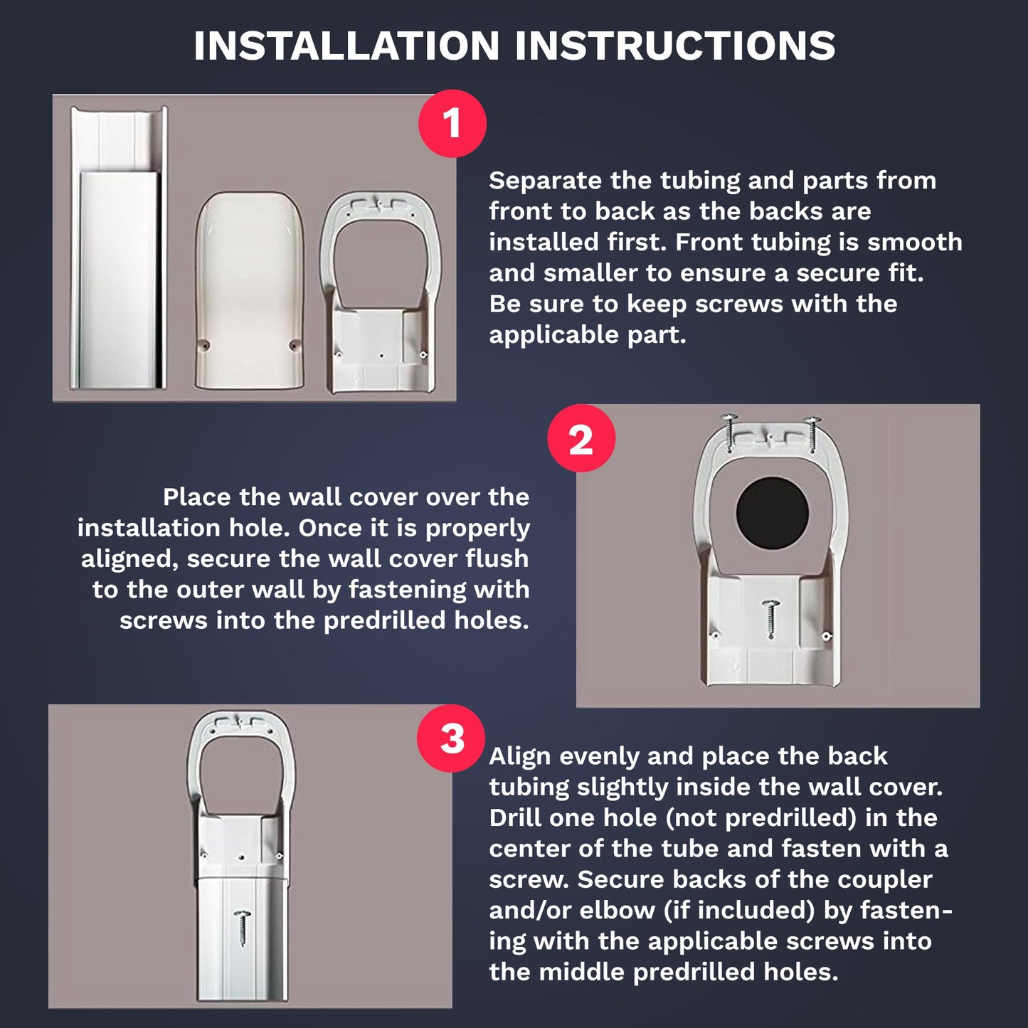 DuctlessAire Mini Split Line Set Cover Kit - Paintable Mini Split Cover for Air Conditioner and Mini Split AC/Heating System - Weather Resistant Protection - Easy to Install (White, 4" x 14 ft.)