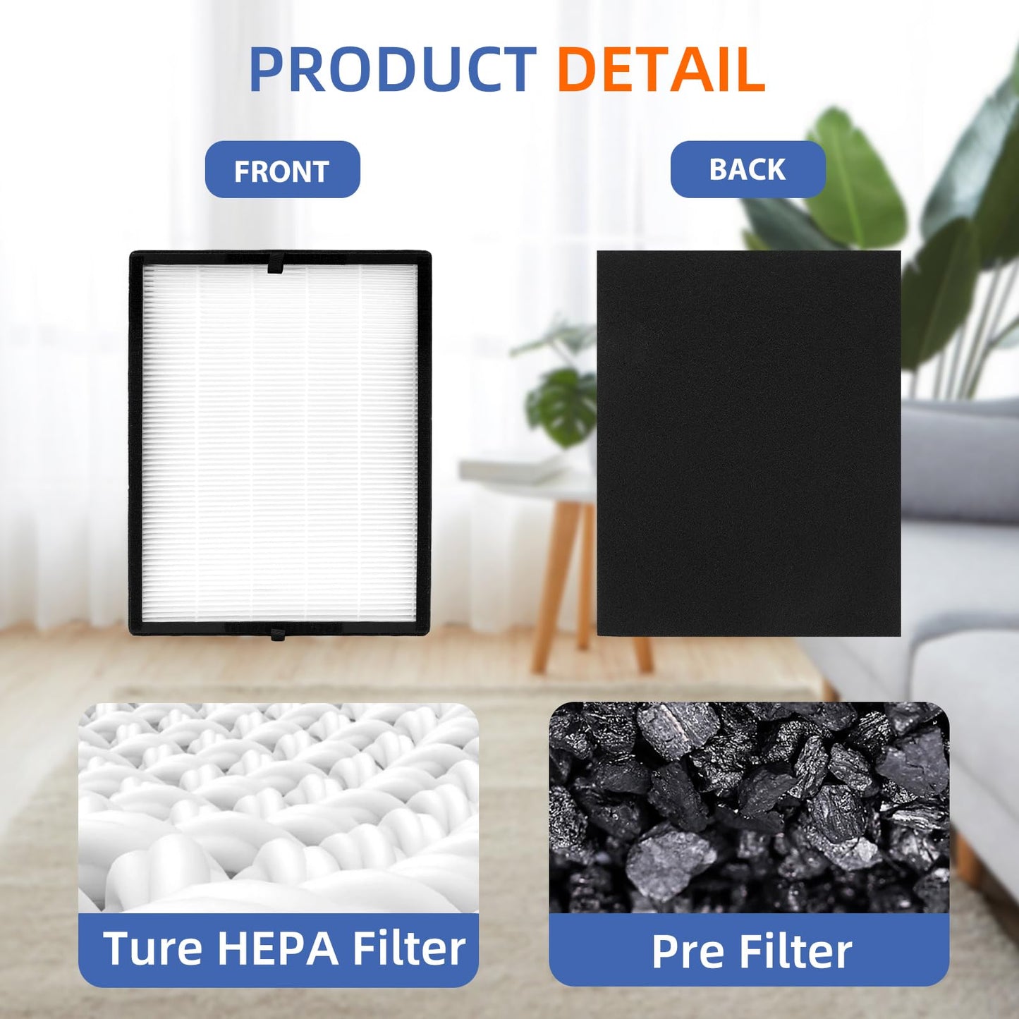45i Replacement Filter for Alen Breathesmart Flex Bh400 45i Air Purifier H13 Grade True HEPA Fresh Filter B4-Pure / Fl40