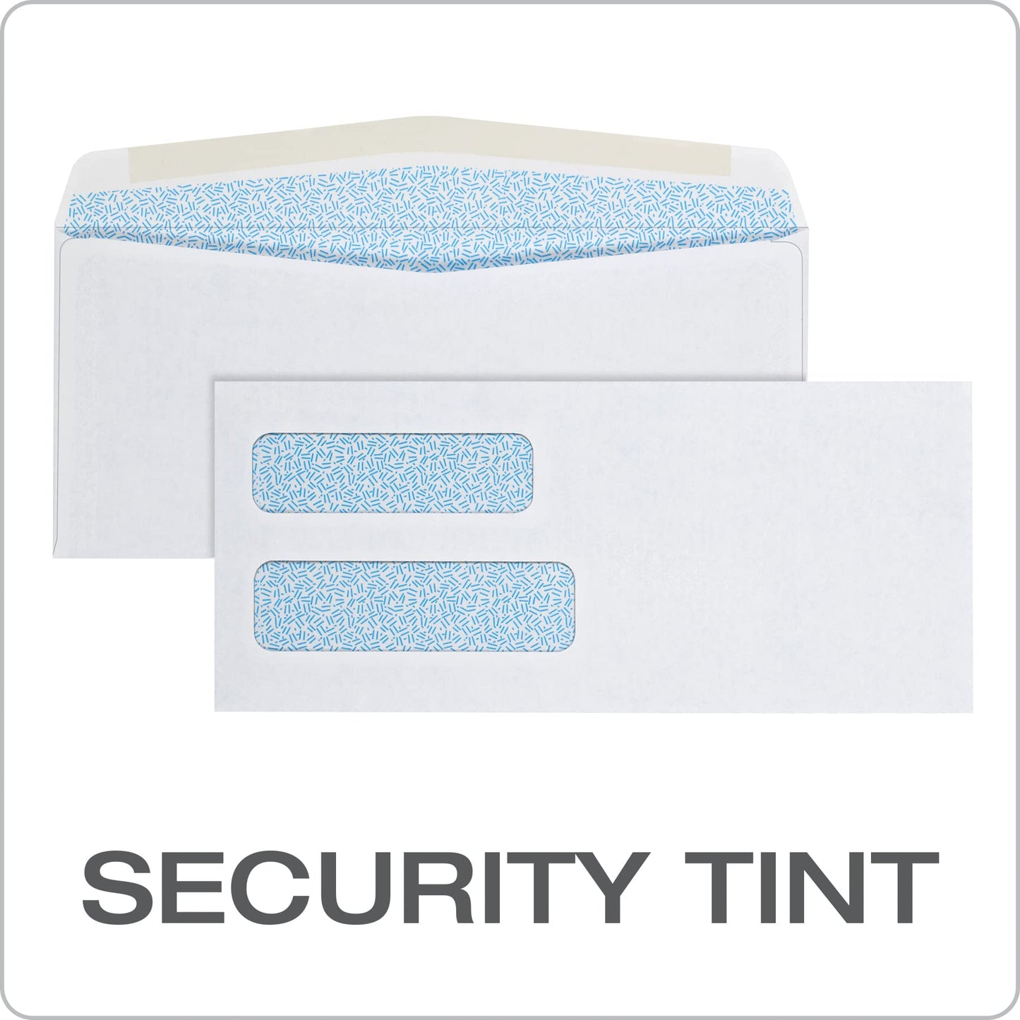 Columbian White Gummed 4 1/8 x 9 1/2 Inch Double-Window Business Envelopes 500 Count (CO133)