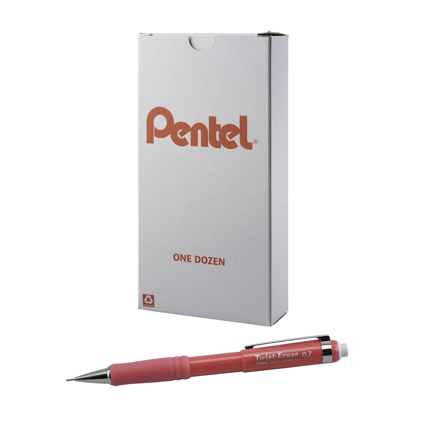 Pentel Twist-Erase III Mechanical Pencil, (0.7mm), Pink Barrel