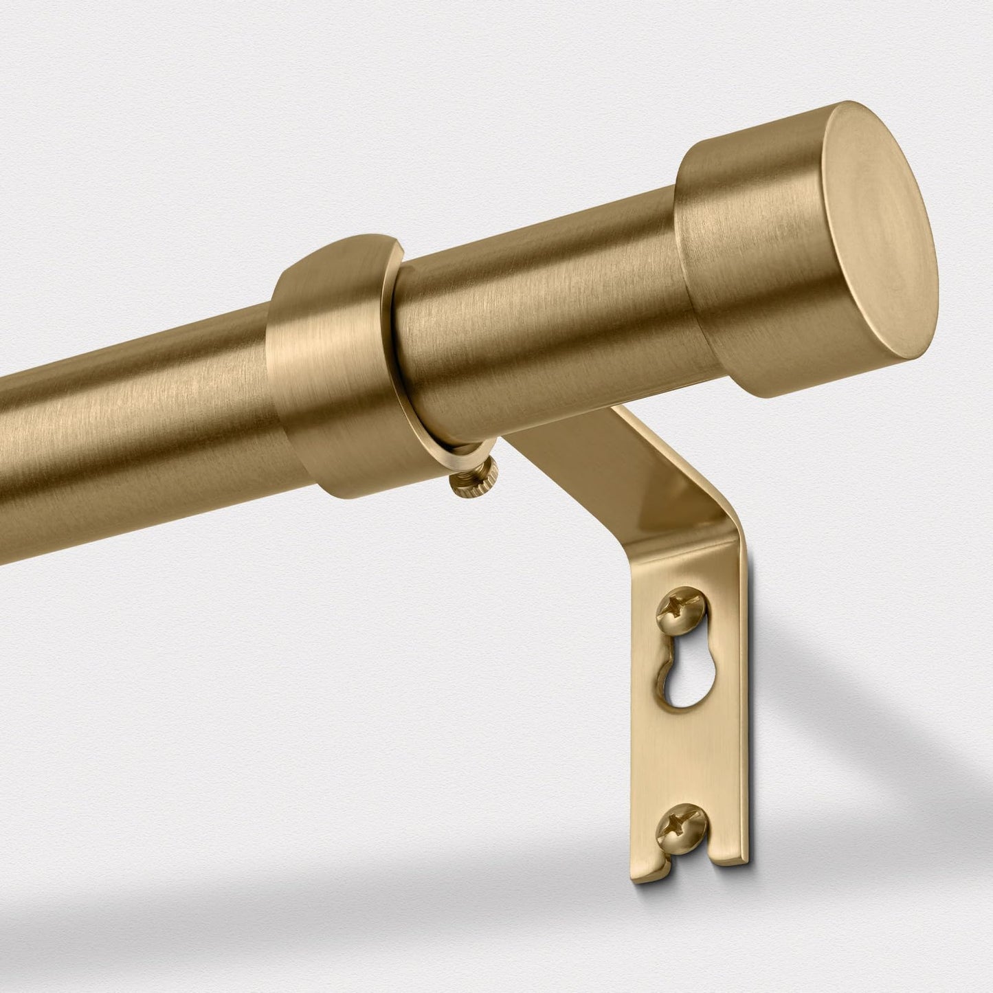 Warm Gold Curtain Rod 36 to 176 Inch, Extra Long Heavy Duty Brass Curtain Rods for Window, 1" Diameter Adjustable Window Treatment Rod with Aluminum Alloy Finials for Bedroom Living Room Kitchen