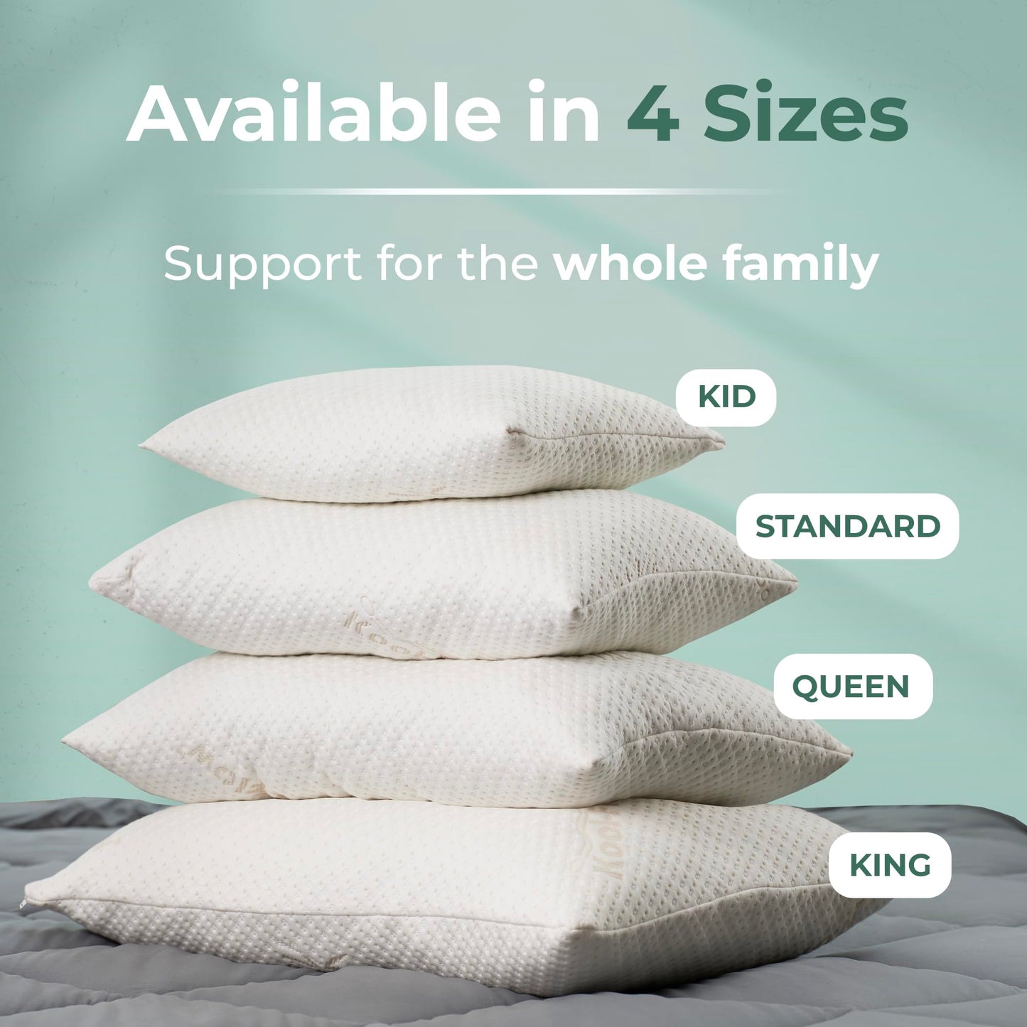 Snuggle-Pedic Shredded Memory Foam Pillow - The Original Cool Pillows for Side, Stomach & Back Sleepers - Sleep Support That Keeps Shape - College Dorm Room Essentials for Girls and Guys - Queen