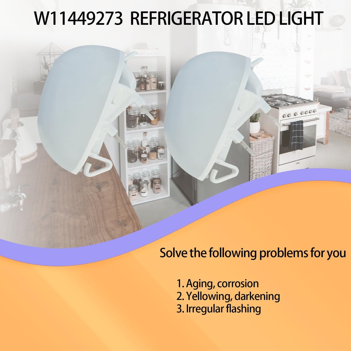 Parzuozenney W11251749 W11602886 W11449273*2 Freezer Light Bulb Refrigerator Fridge LED Light Replacement W11520324 W11468934 AP6986570 W11549780 Light 2 Year QA